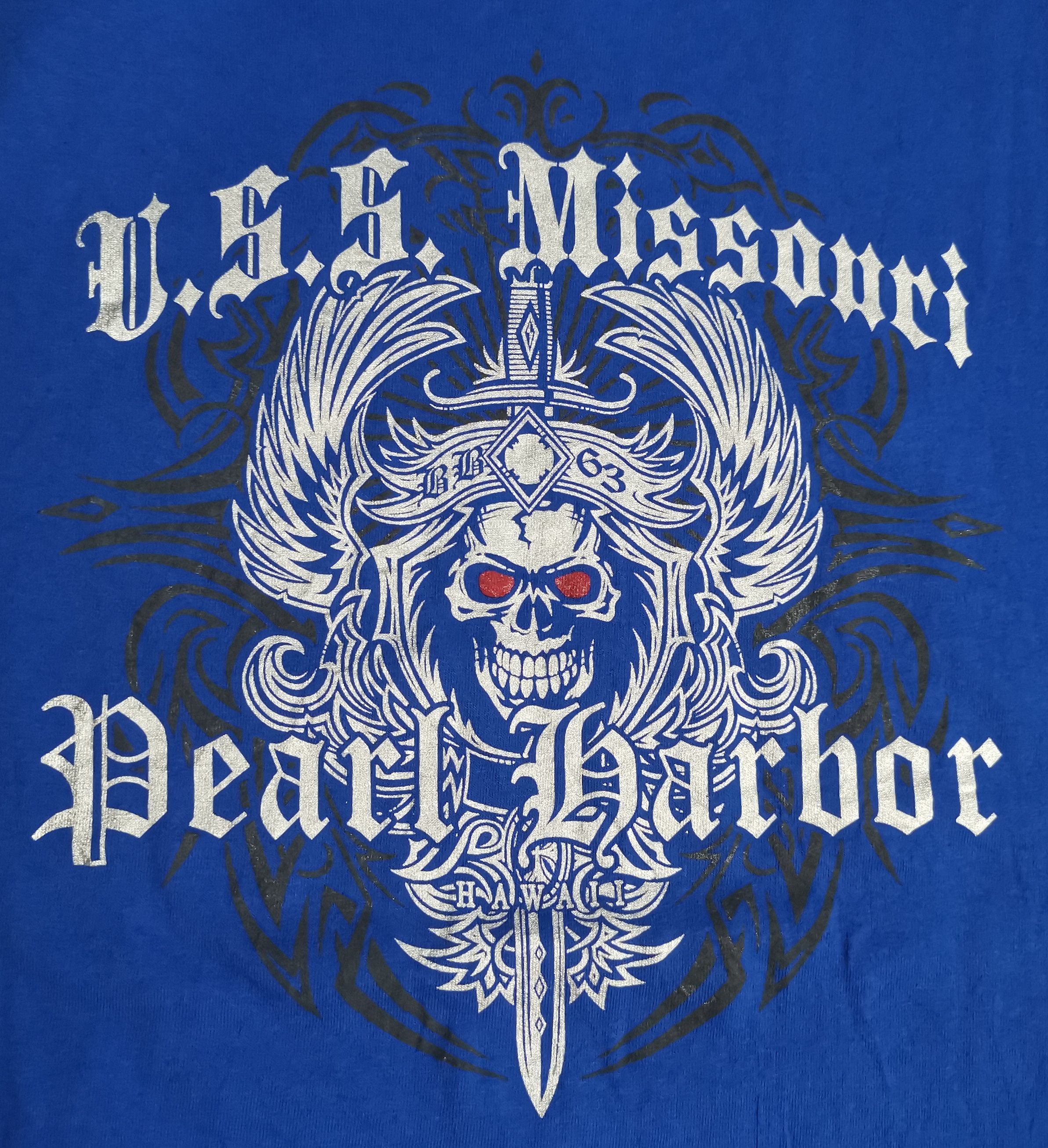 Vintage Nice Graphic Tees U.S.S Missouri Pearl Harbor Hawaii Size US L / EU 52-54 / 3 - 6 Thumbnail
