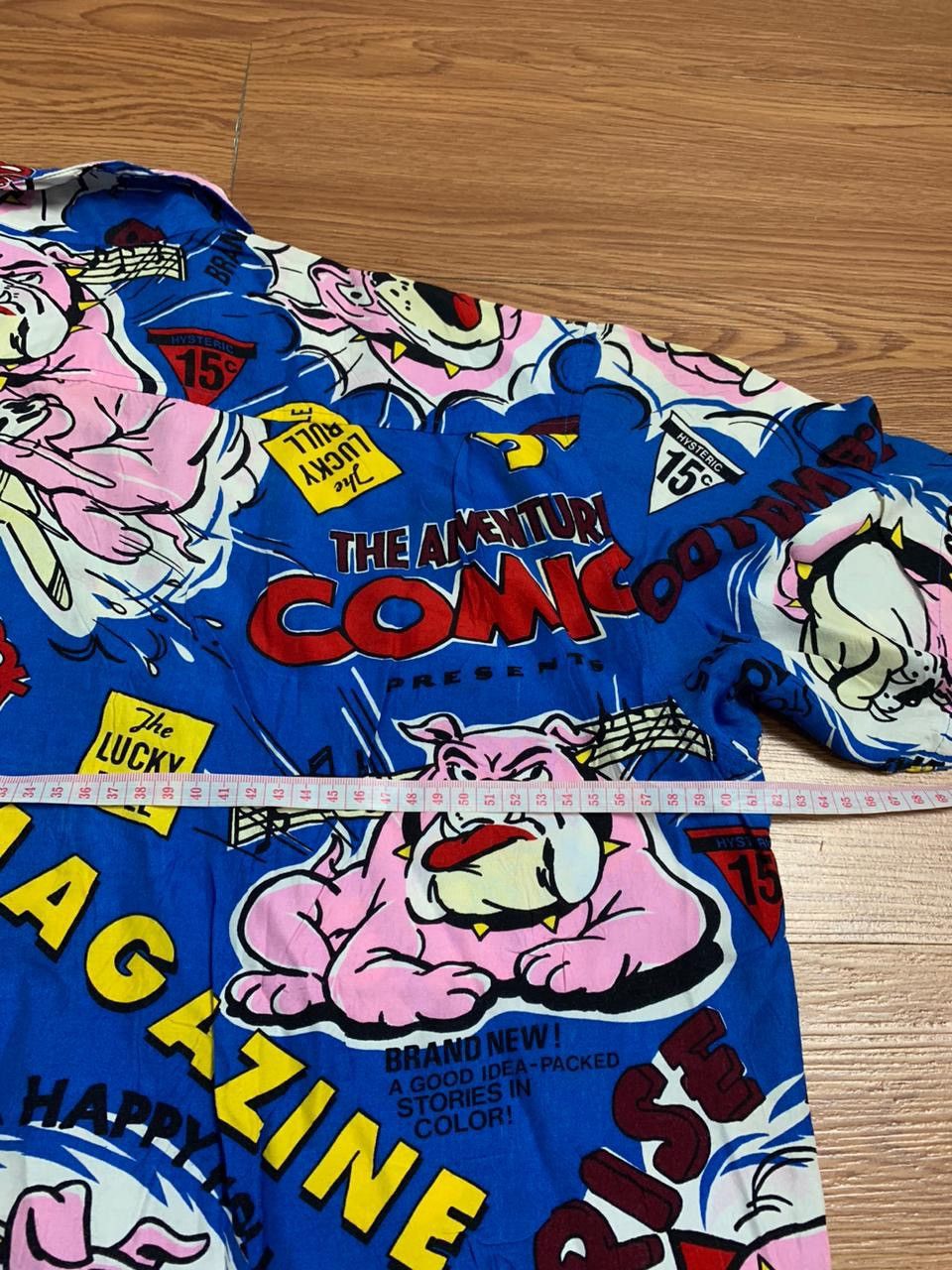 Hysteric Glamour 80s Hysteric Glamour Bulldog Comic Print Rayon Shirt Size US L / EU 52-54 / 3 - 9 Thumbnail