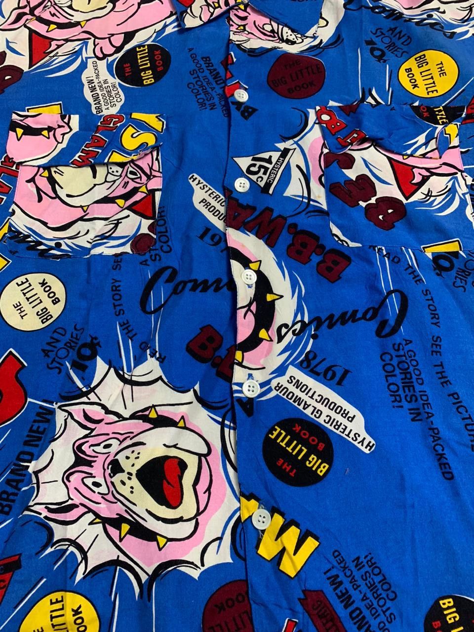 Hysteric Glamour 80s Hysteric Glamour Bulldog Comic Print Rayon Shirt Size US L / EU 52-54 / 3 - 3 Thumbnail