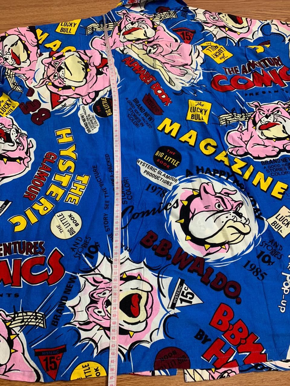 Hysteric Glamour 80s Hysteric Glamour Bulldog Comic Print Rayon Shirt Size US L / EU 52-54 / 3 - 10 Thumbnail