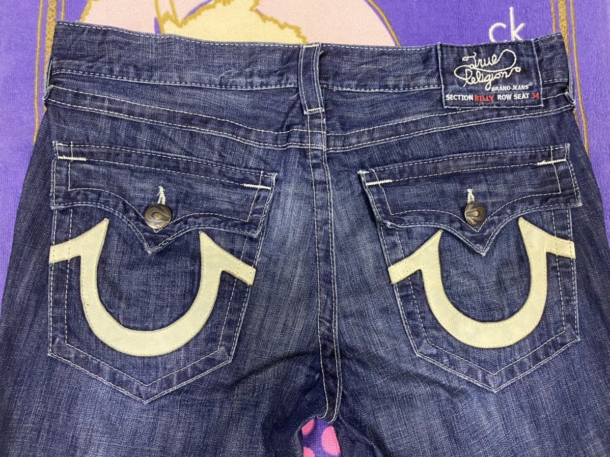 True Religion TRUE RELIGION Leather Logo x Bootcut Cutting Jeans Denim Size US 40 / EU 56 - 3 Thumbnail
