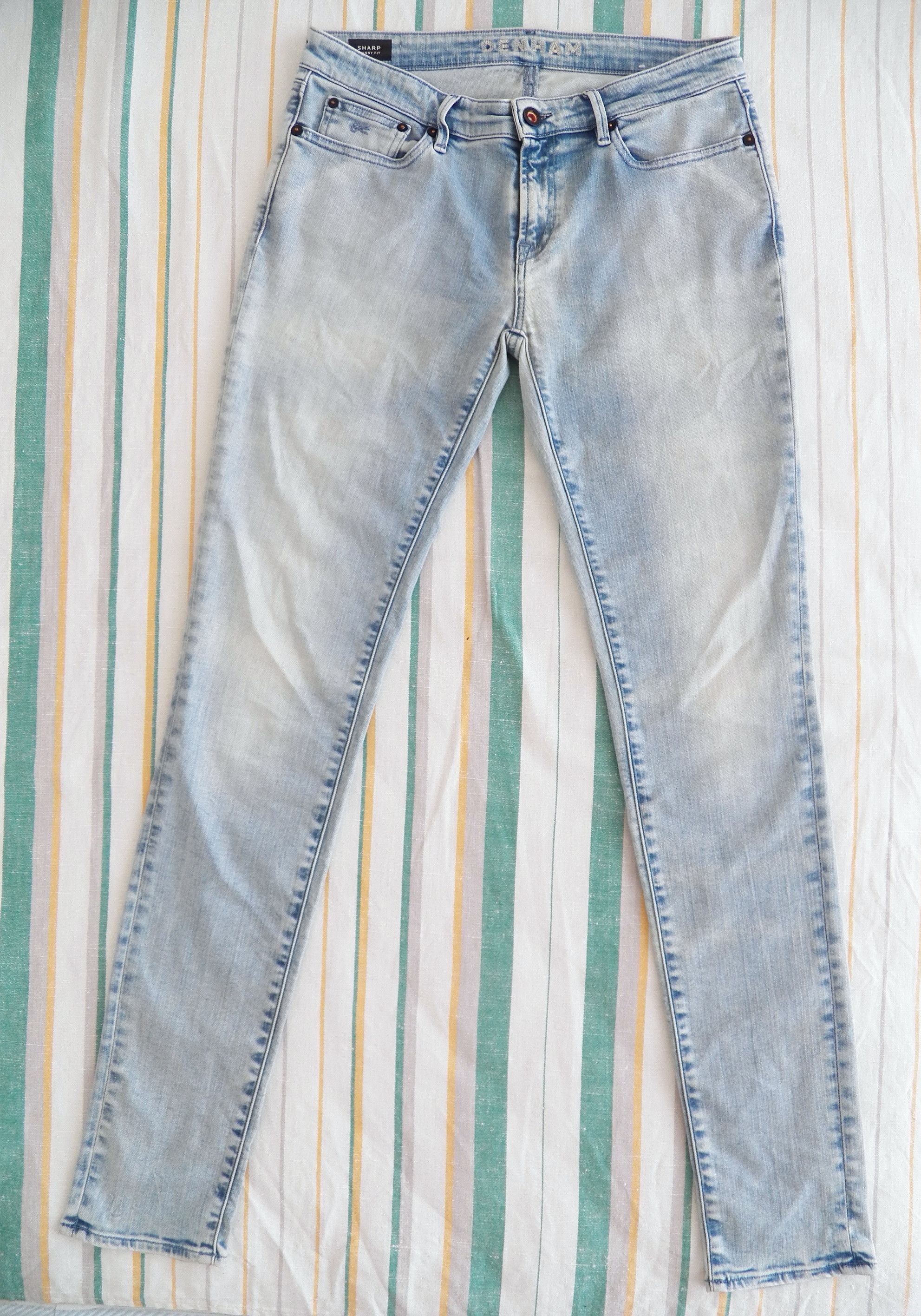 DENHAM Sharp Jeans W30 L32 Skinny Fit Stretch Light Blue Indigo Size 30" / US 8 / IT 44 - 1 Thumbnail