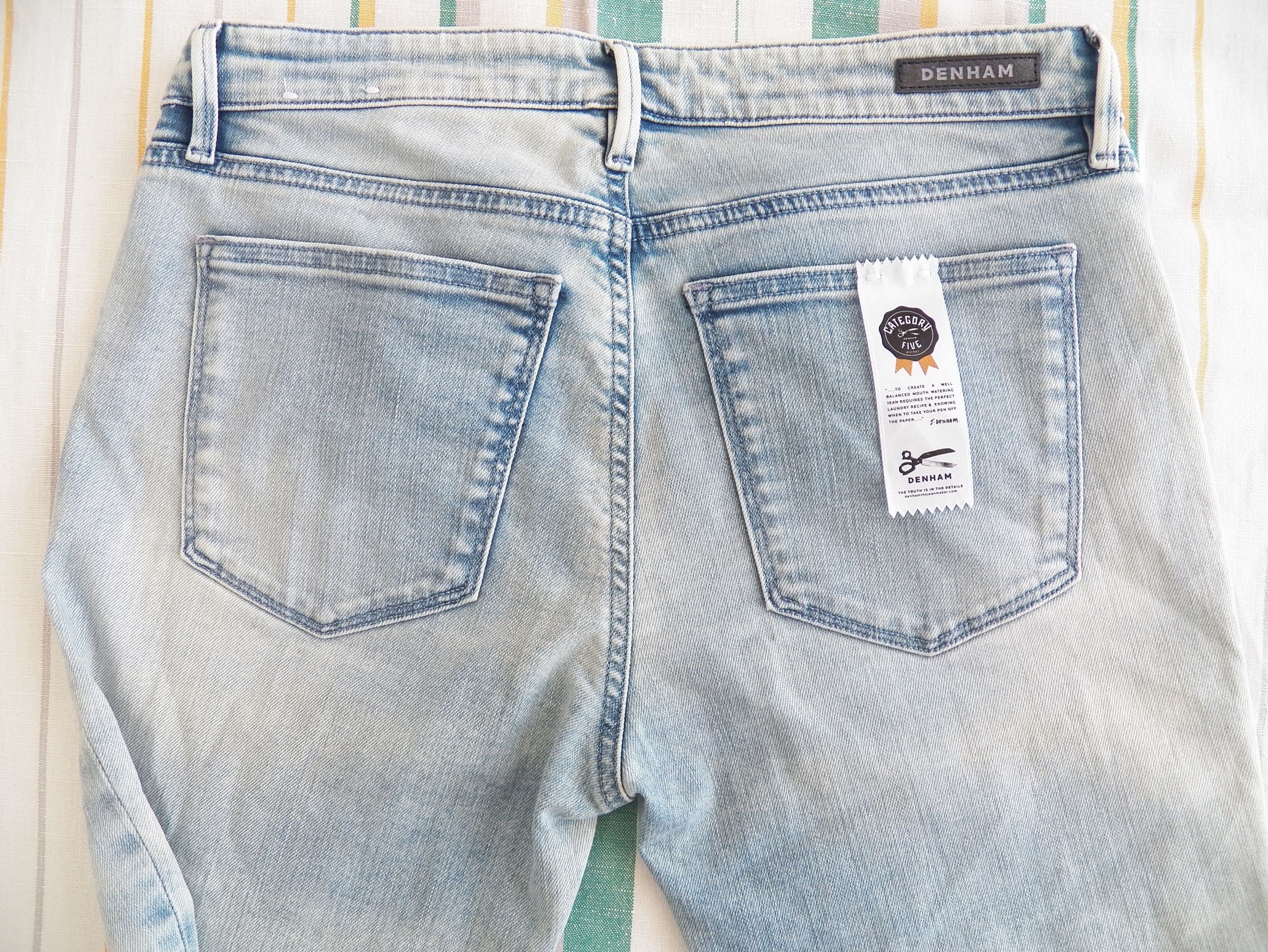 DENHAM Sharp Jeans W30 L32 Skinny Fit Stretch Light Blue Indigo Size 30" / US 8 / IT 44 - 8 Thumbnail