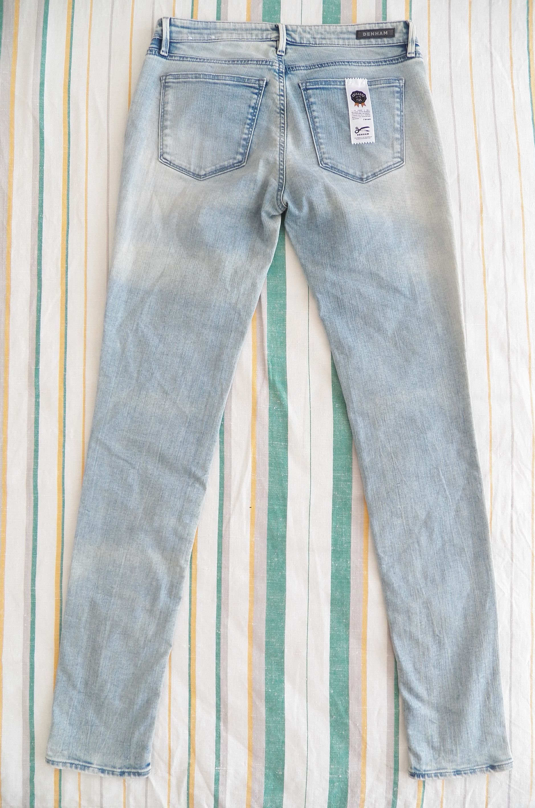 DENHAM Sharp Jeans W30 L32 Skinny Fit Stretch Light Blue Indigo Size 30" / US 8 / IT 44 - 7 Thumbnail