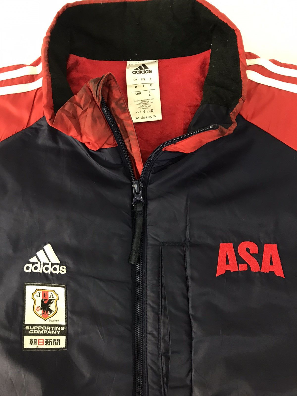 Adidas Adidas JFA Japanese National Football Puffer Quilted Jacket Size US L / EU 52-54 / 3 - 3 Thumbnail