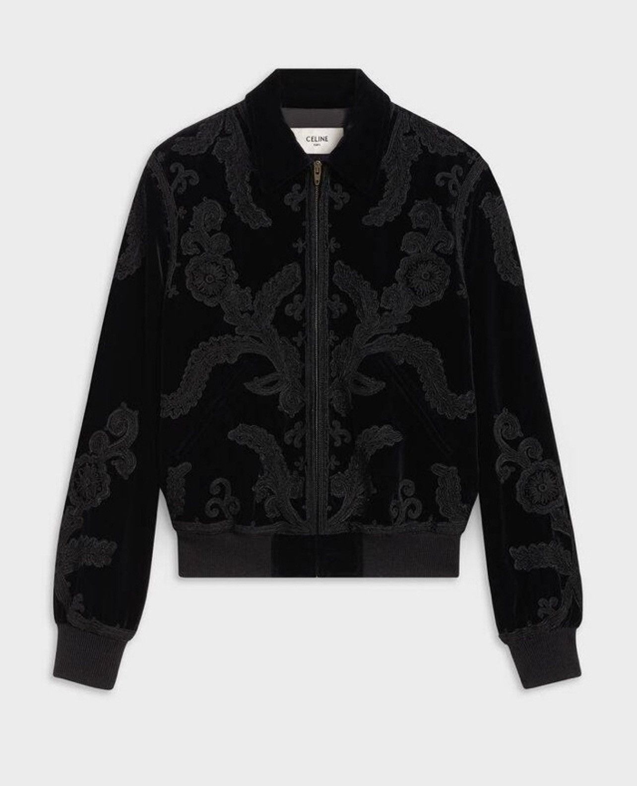 Celine × Hedi Slimane FW20 embroidered velvet teddy Size US M / EU 48-50 / 2 - 3 Thumbnail