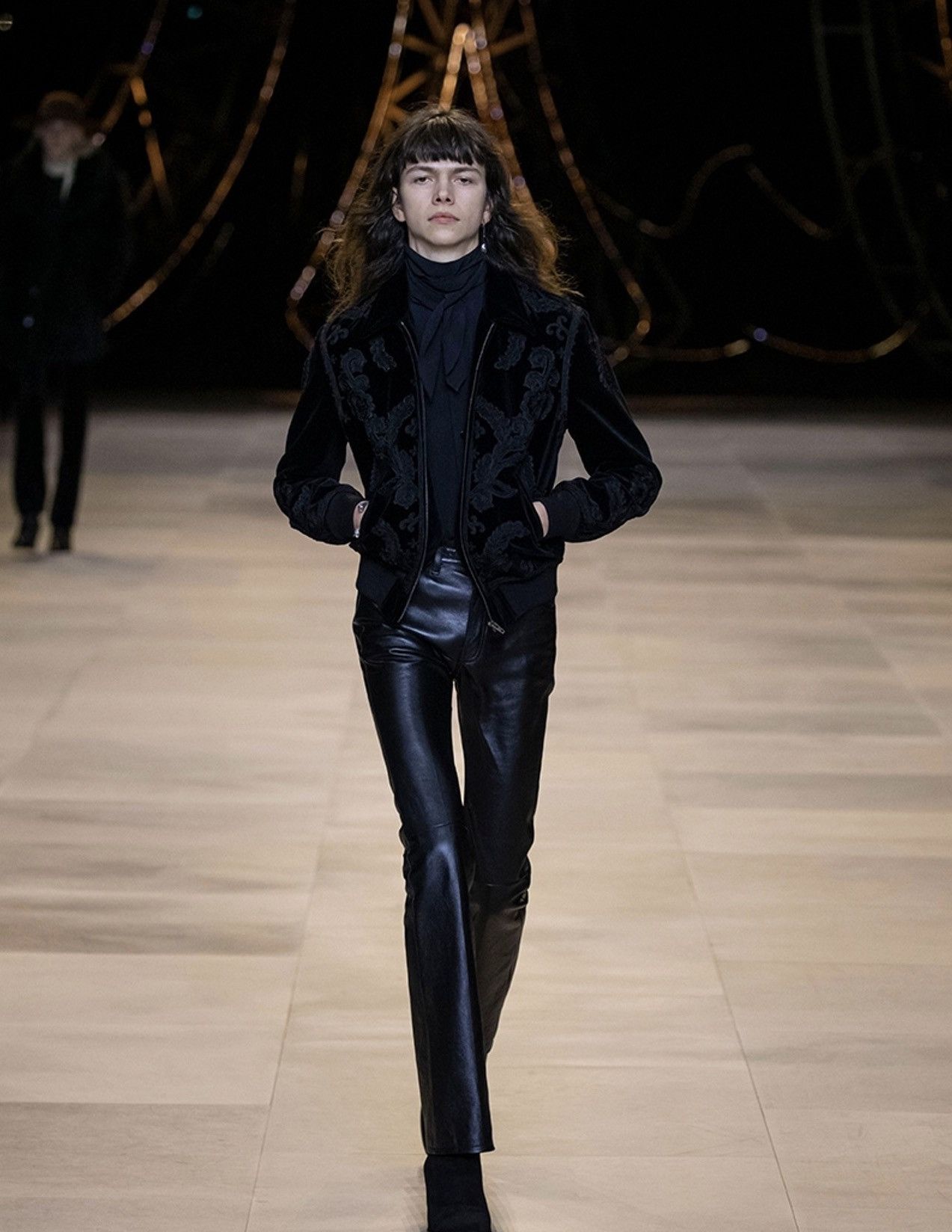 Celine × Hedi Slimane FW20 embroidered velvet teddy Size US M / EU 48-50 / 2 - 2 Thumbnail