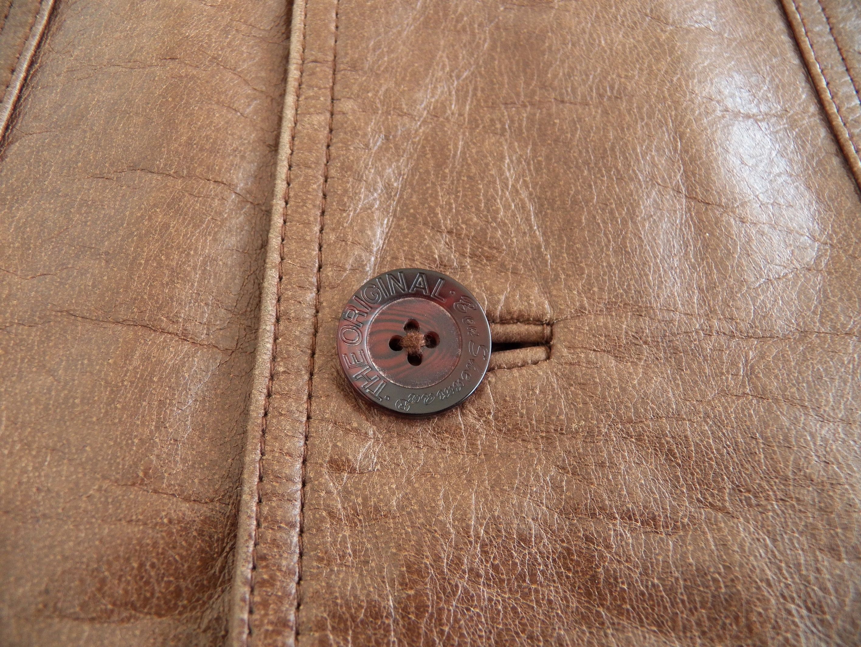 Ben Sherman Y2K 90s Ben Sherman Leather Mens JACKET Brown Button Warm Size US S / EU 44-46 / 1 - 2 Thumbnail