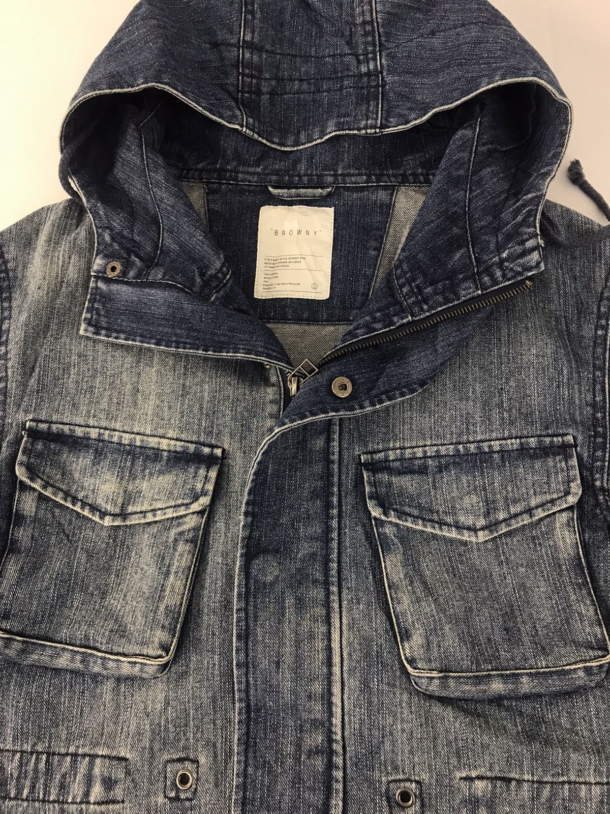 Japanese Brand × Vintage Browny Hoodies Jacket Jeans Trucker Western K2037j Size US L / EU 52-54 / 3 - 3 Thumbnail