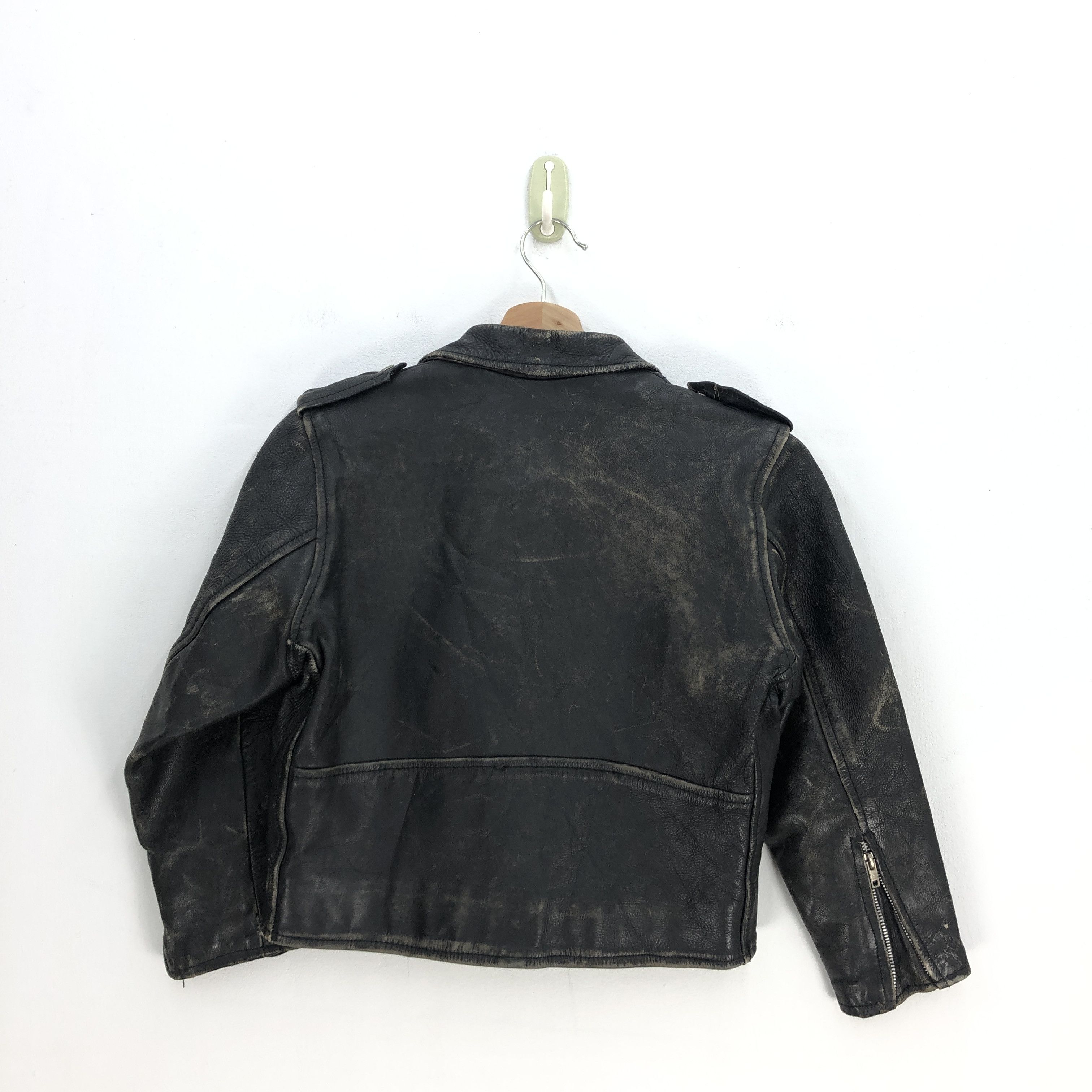Leather Vintage Unik Genuine Leather Jackets Punk Leather Jacket Size XS / US 0-2 / IT 36-38 - 2 Thumbnail