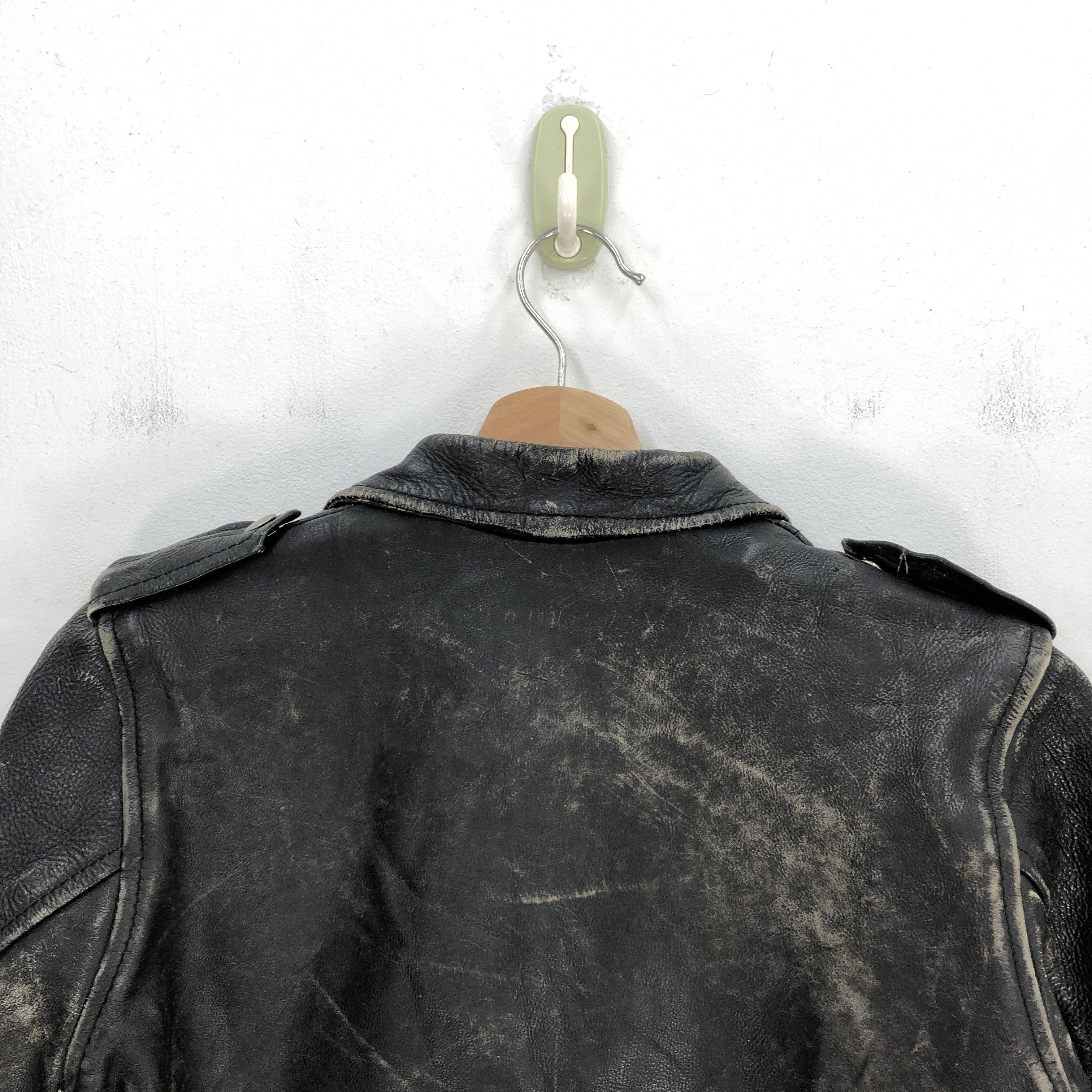 Leather Vintage Unik Genuine Leather Jackets Punk Leather Jacket Size XS / US 0-2 / IT 36-38 - 7 Thumbnail