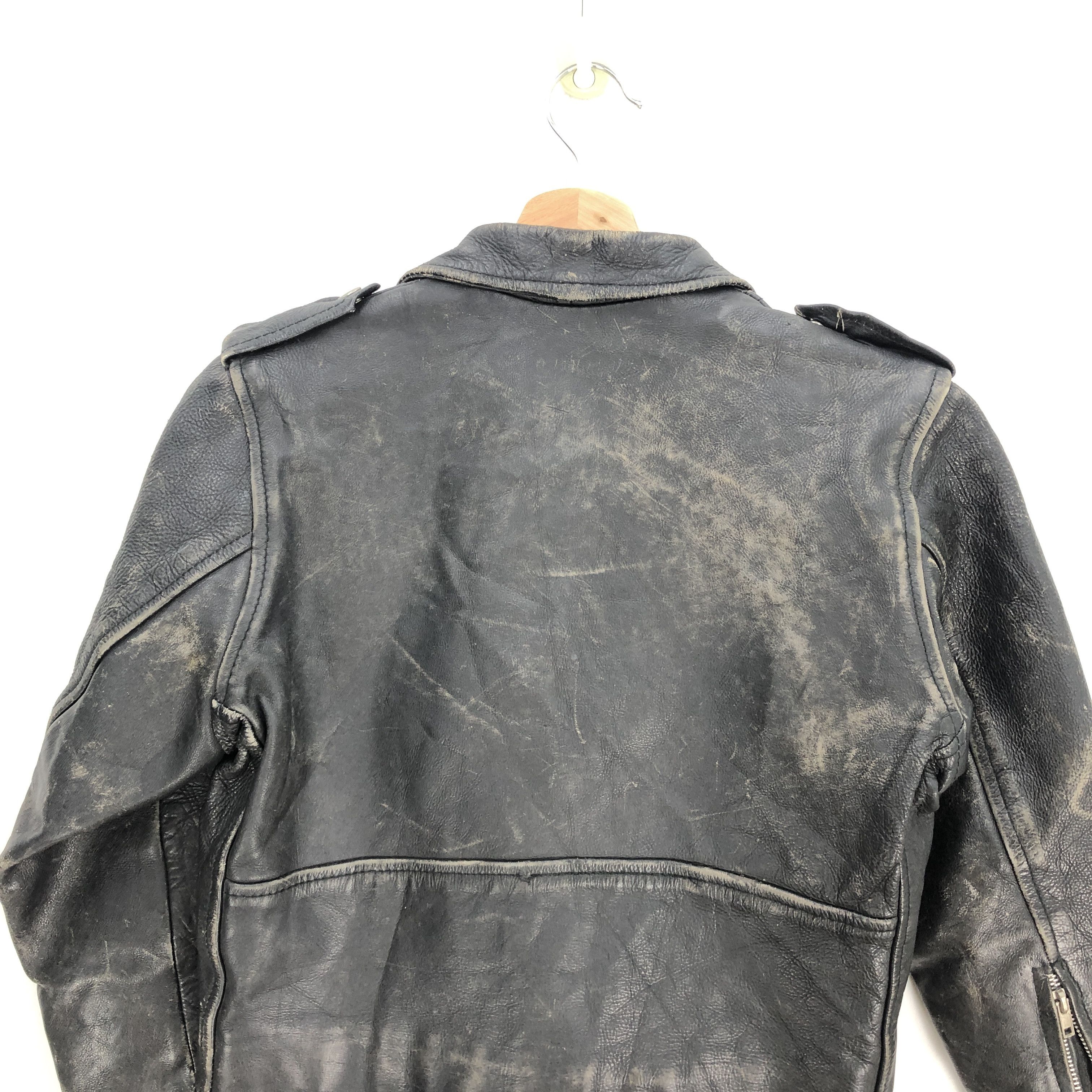 Leather Vintage Unik Genuine Leather Jackets Punk Leather Jacket Size XS / US 0-2 / IT 36-38 - 8 Thumbnail