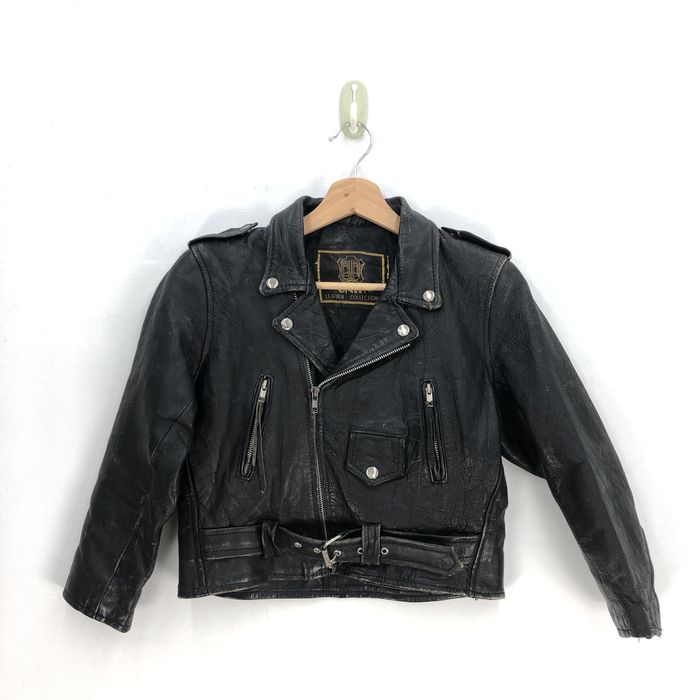 Vintage Vintage Unik Genuine Leather Jacket Punk Leather Jacket Grailed