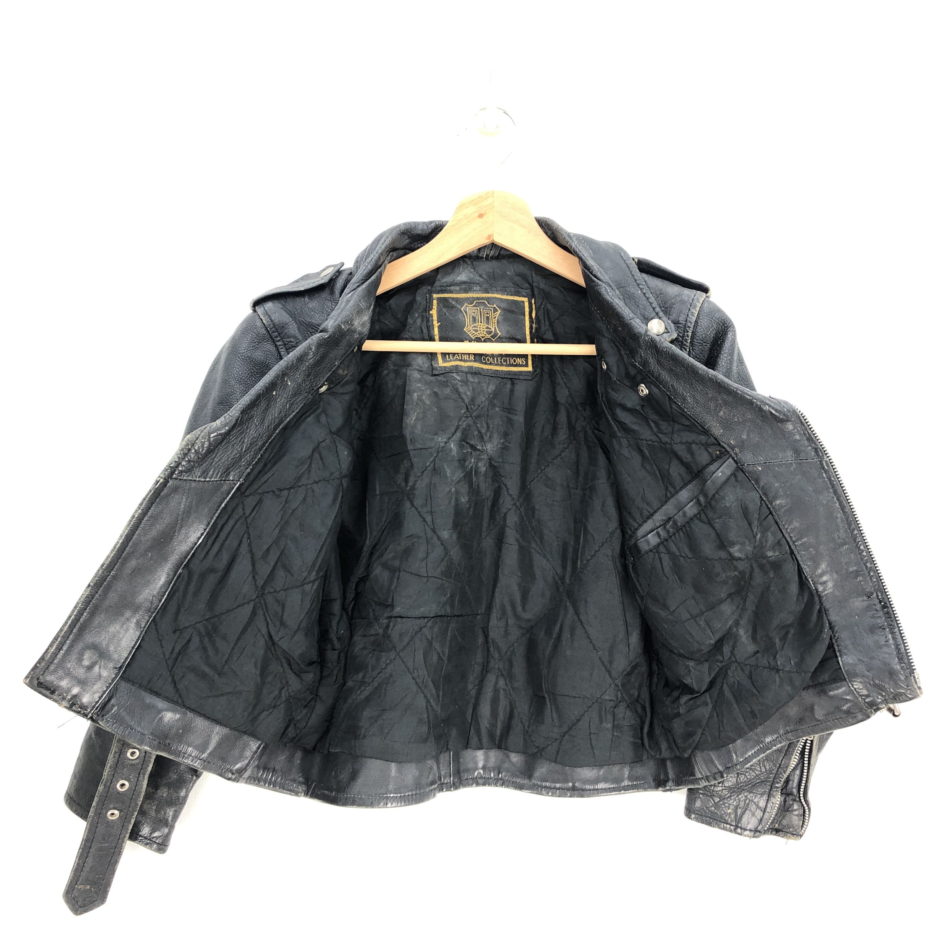 Leather Vintage Unik Genuine Leather Jackets Punk Leather Jacket Size XS / US 0-2 / IT 36-38 - 10 Thumbnail