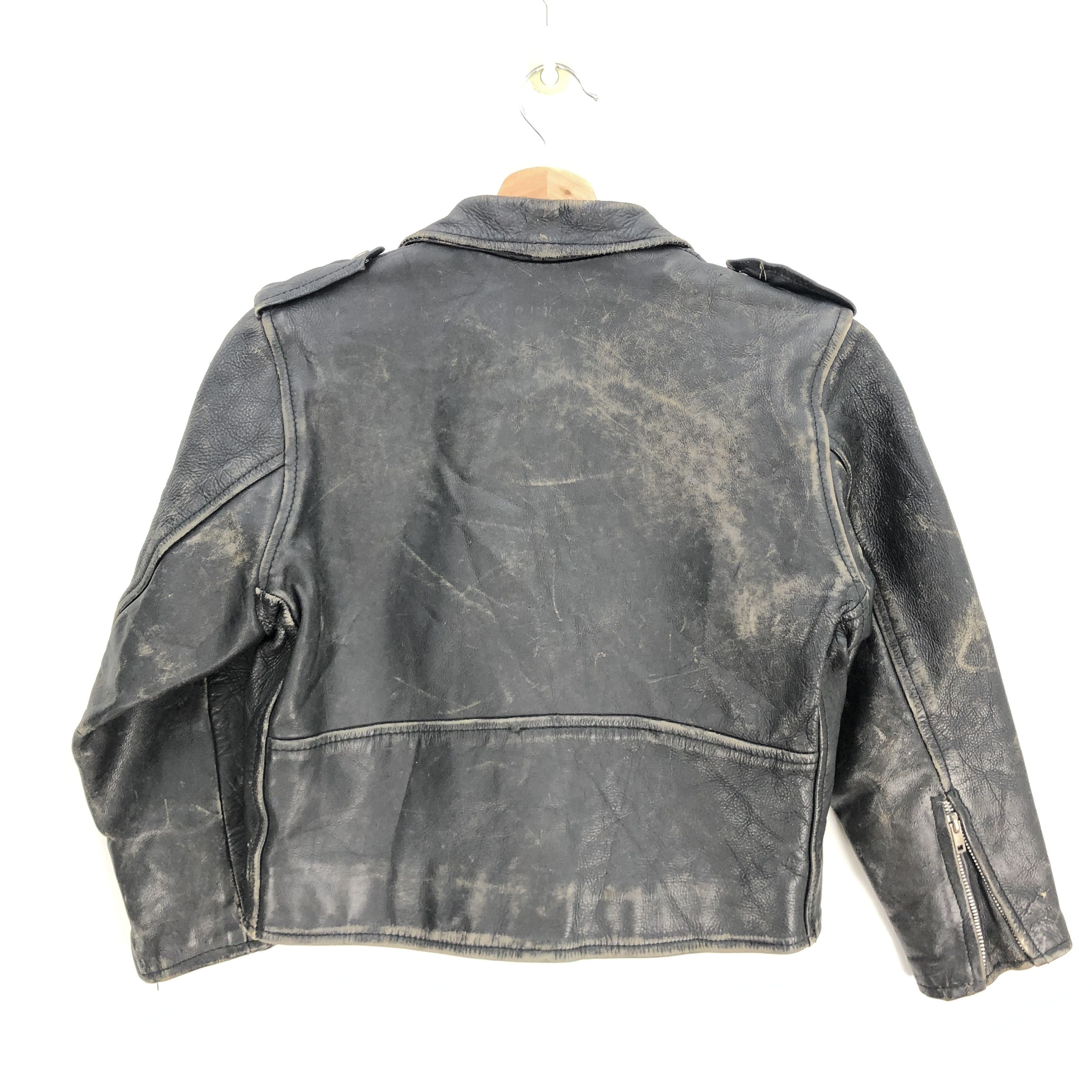 Leather Vintage Unik Genuine Leather Jackets Punk Leather Jacket Size XS / US 0-2 / IT 36-38 - 9 Thumbnail