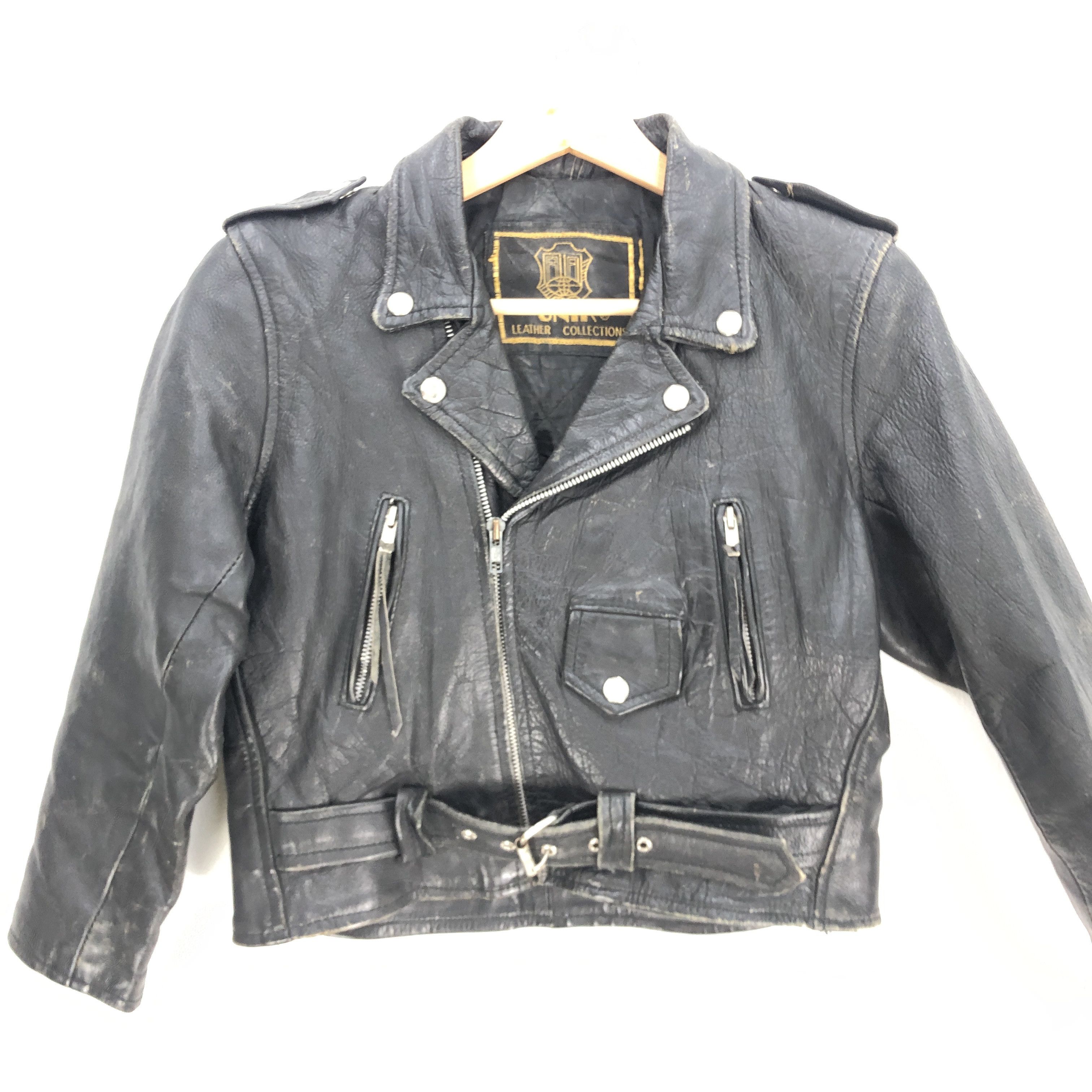 Leather Vintage Unik Genuine Leather Jackets Punk Leather Jacket Size XS / US 0-2 / IT 36-38 - 5 Thumbnail