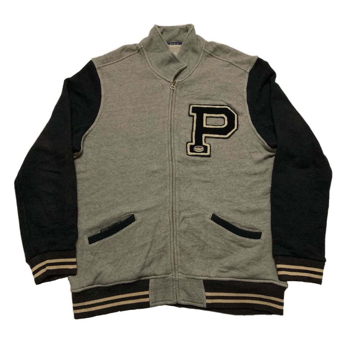 希少❗️ RALPH LAUREN RUGBY Varsity Jacket XL Rugby Ralph Lauren Varsity Jacket | Grailed