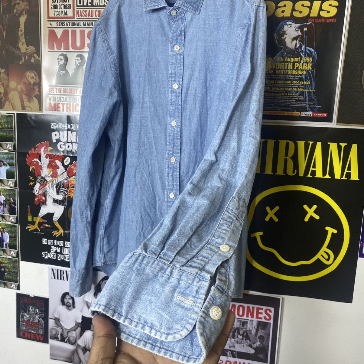 Ralph Lauren Vintage Polo Ralph Lauren Blue Washed Denim Style Shirt Size US L / EU 52-54 / 3 - 2 Thumbnail