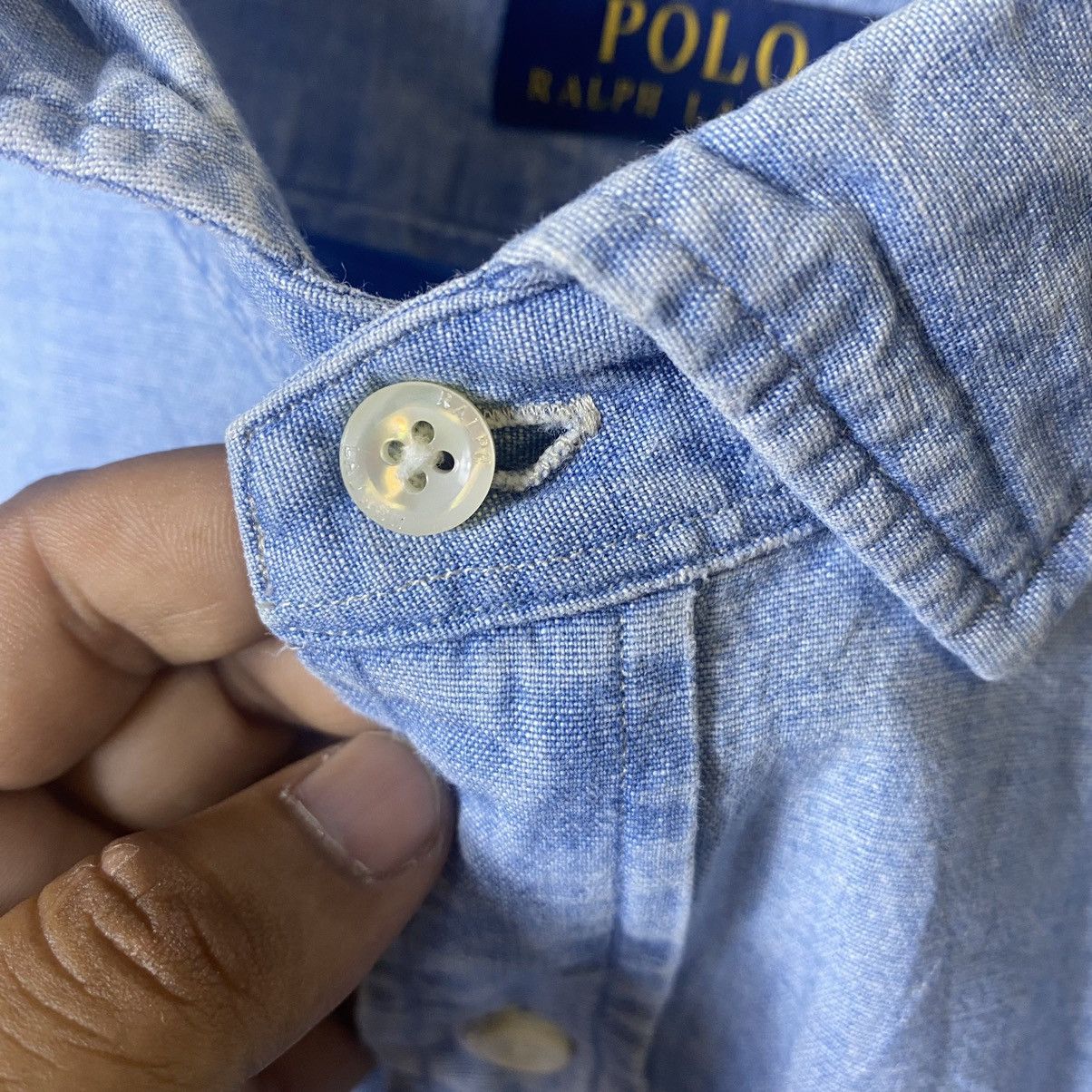Ralph Lauren Vintage Polo Ralph Lauren Blue Washed Denim Style Shirt Size US L / EU 52-54 / 3 - 6 Thumbnail