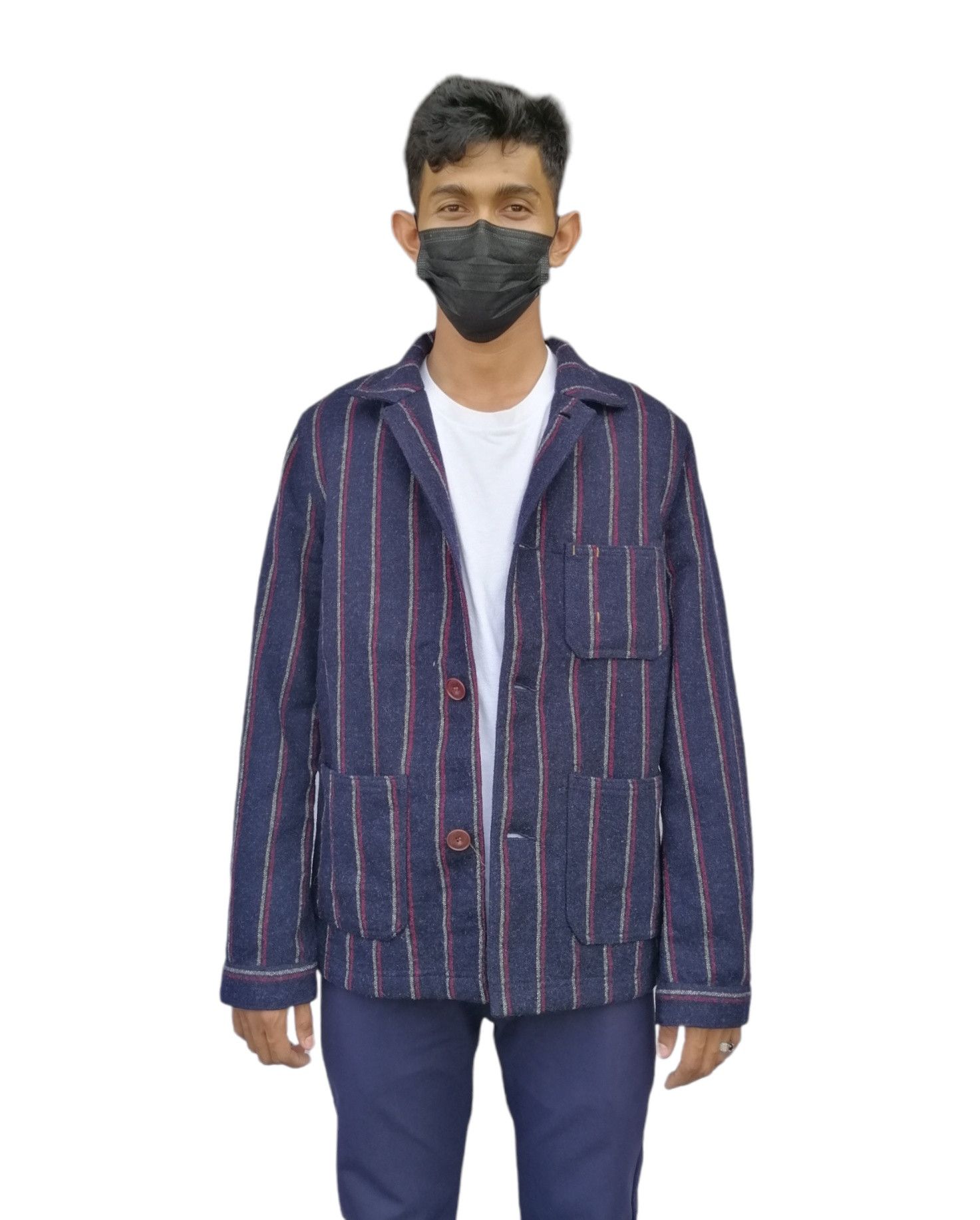 Fred Perry FRED PERRY Japan Wool Fabric Striped Pattern Jacket Size US M / EU 48-50 / 2 - 6 Thumbnail