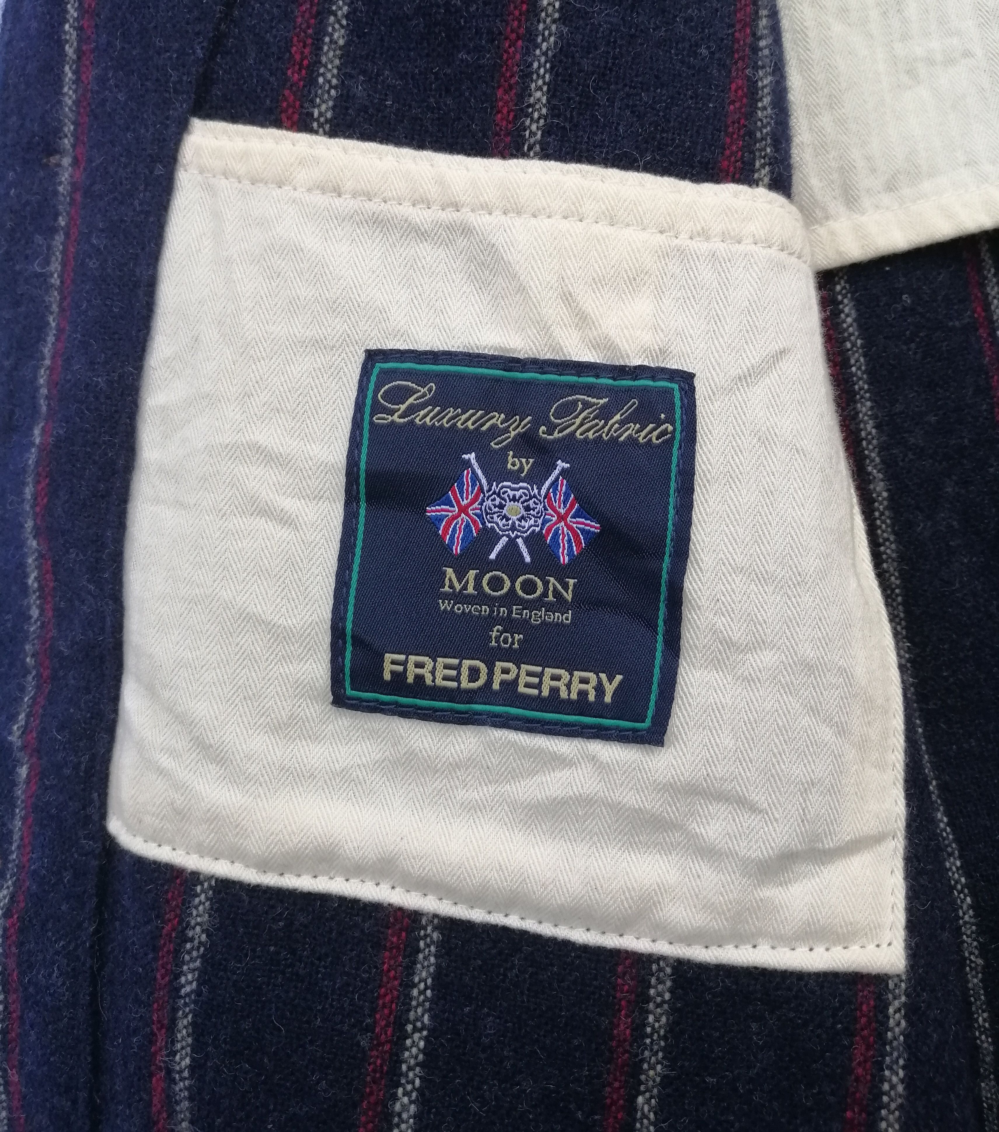 Fred Perry FRED PERRY Japan Wool Fabric Striped Pattern Jacket Size US M / EU 48-50 / 2 - 14 Thumbnail