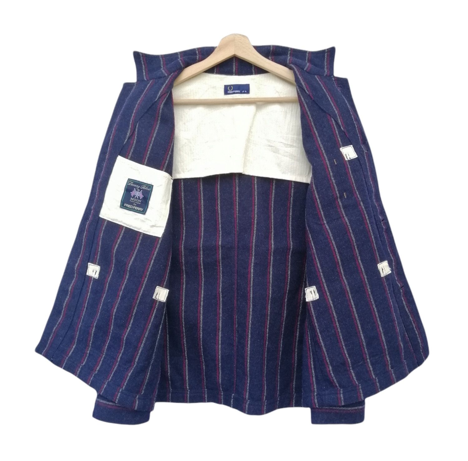 Fred Perry FRED PERRY Japan Wool Fabric Striped Pattern Jacket Size US M / EU 48-50 / 2 - 12 Thumbnail