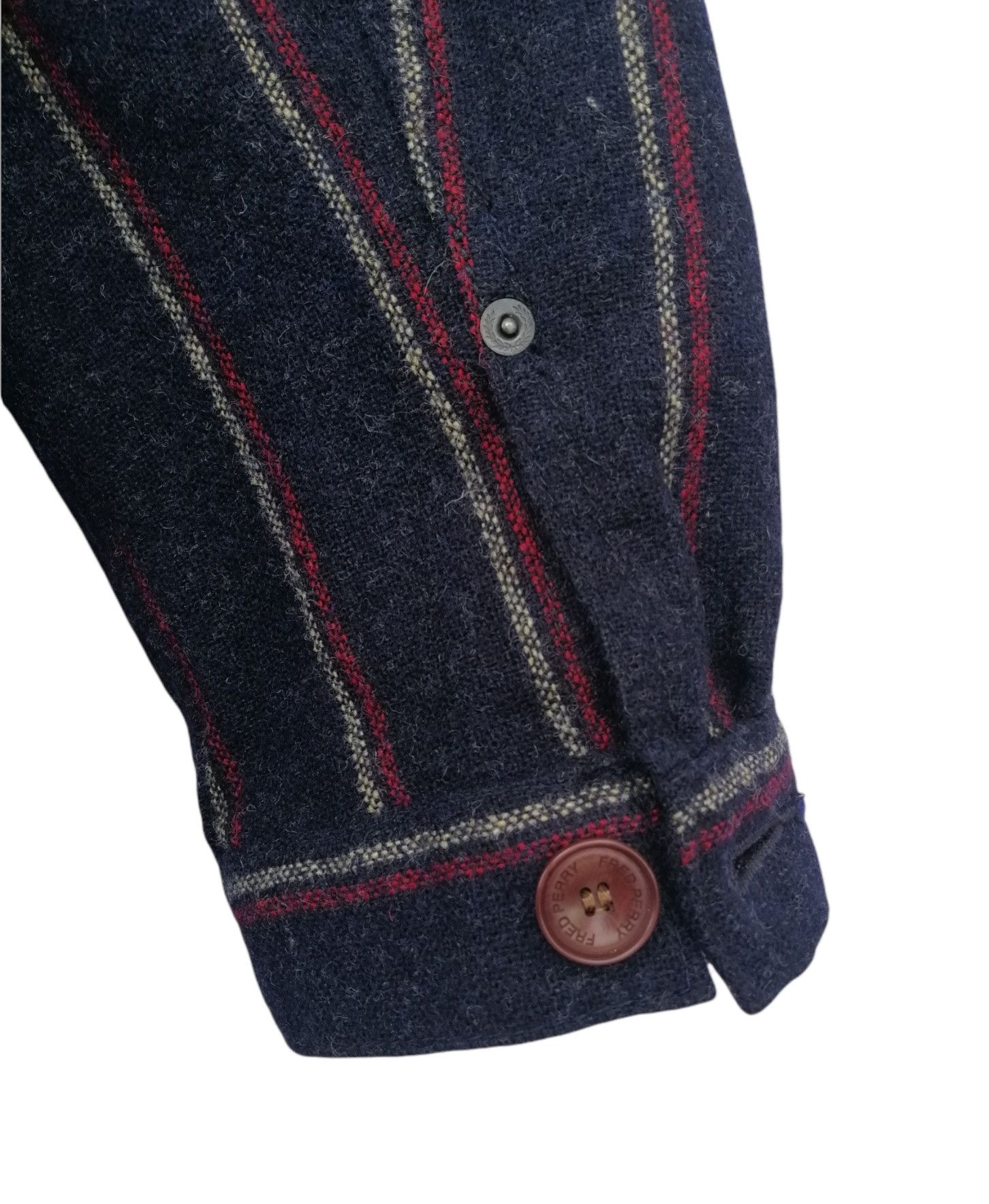 Fred Perry FRED PERRY Japan Wool Fabric Striped Pattern Jacket Size US M / EU 48-50 / 2 - 10 Thumbnail