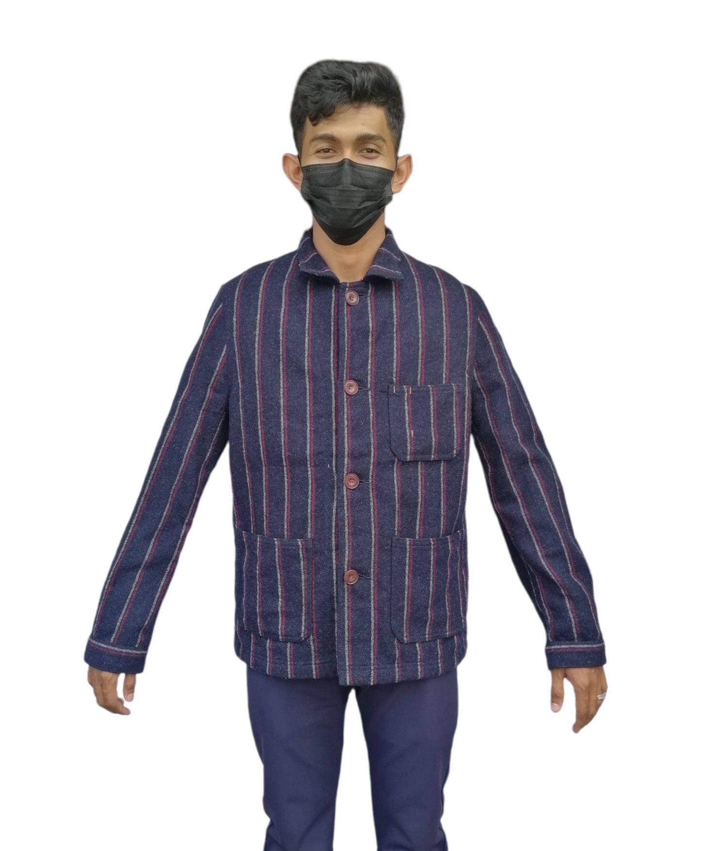 Fred Perry FRED PERRY Japan Wool Fabric Striped Pattern Jacket Size US M / EU 48-50 / 2 - 2 Thumbnail