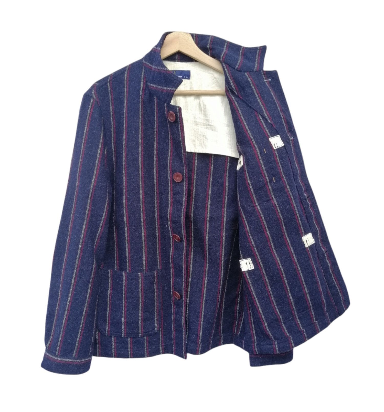 Fred Perry FRED PERRY Japan Wool Fabric Striped Pattern Jacket Size US M / EU 48-50 / 2 - 11 Thumbnail