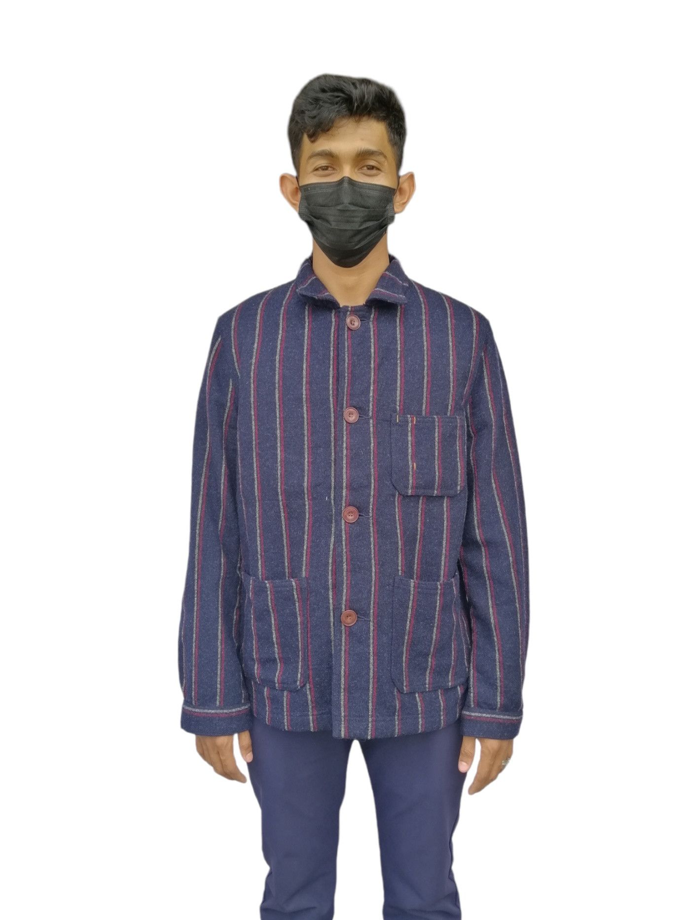 Fred Perry FRED PERRY Japan Wool Fabric Striped Pattern Jacket Size US M / EU 48-50 / 2 - 3 Thumbnail