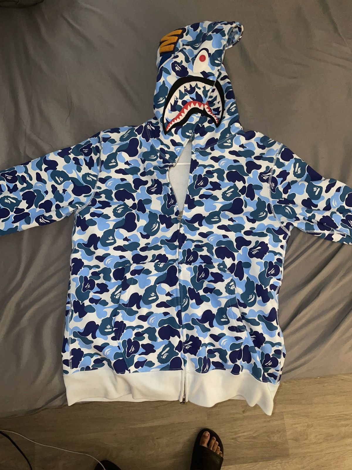 Abc camo shark full zip hoodie sale