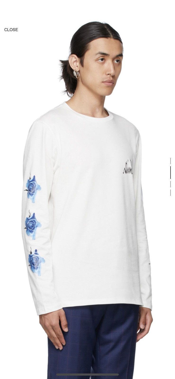 Paul Smith Paul Smith White Monarch Rose Long Sleeve T-Shirt Size US S / EU 44-46 / 1 - 9 Thumbnail