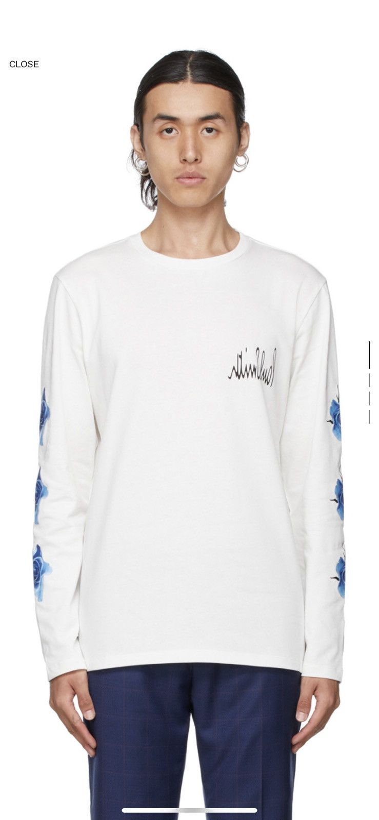 Paul Smith Paul Smith White Monarch Rose Long Sleeve T-Shirt Size US S / EU 44-46 / 1 - 12 Thumbnail