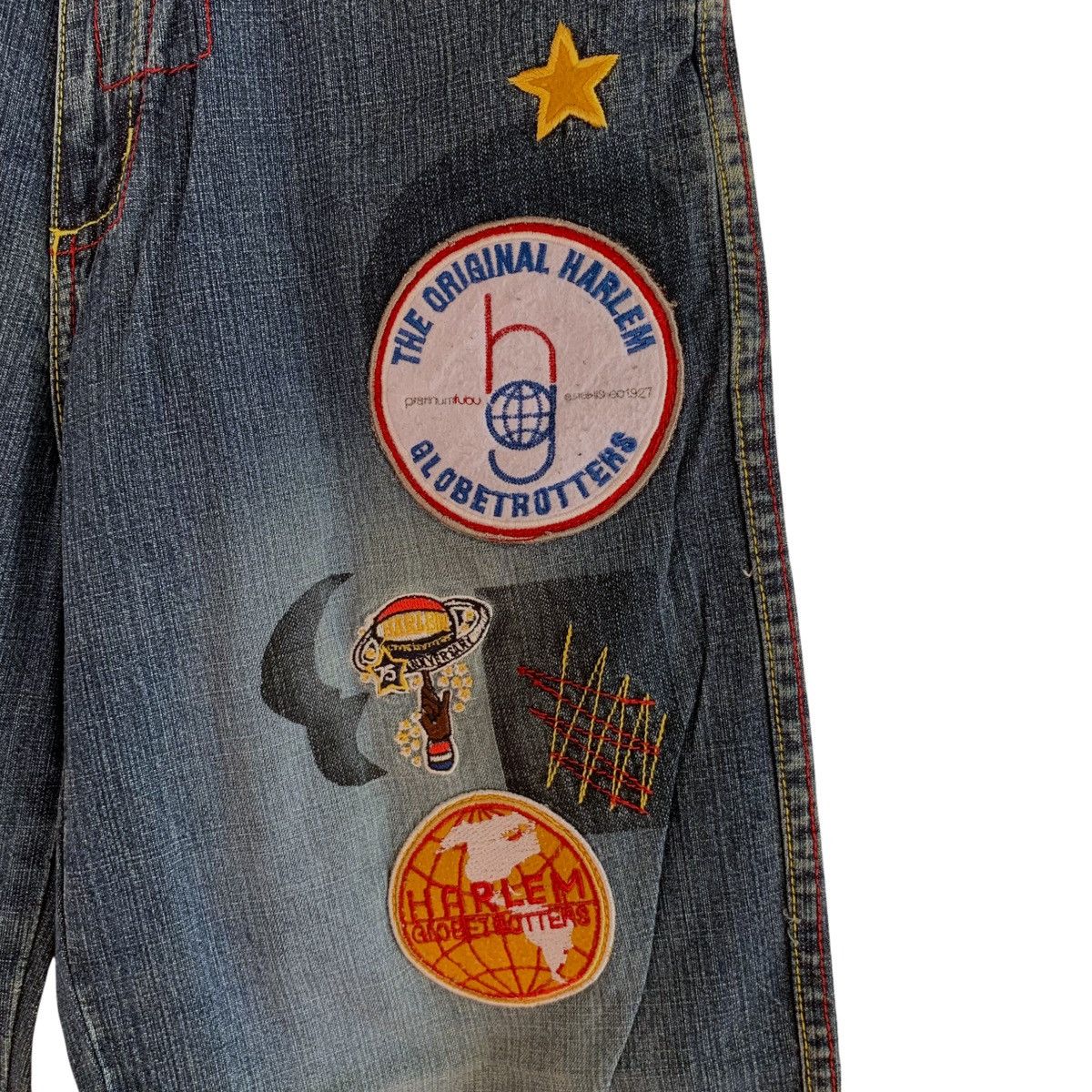 Fubu × Harlem Globetrotters Fubu X Harlem Globtrotters Patches Denim Pant Size US 28 / EU 44 - 5 Thumbnail