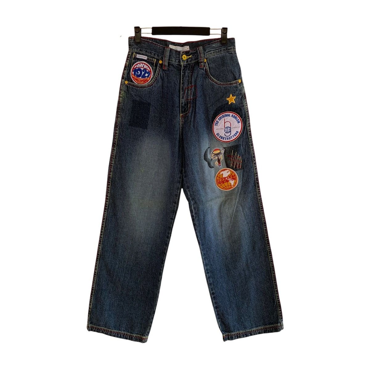 Fubu × Harlem Globetrotters Fubu X Harlem Globtrotters Patches Denim Pant Size US 28 / EU 44 - 1 Thumbnail