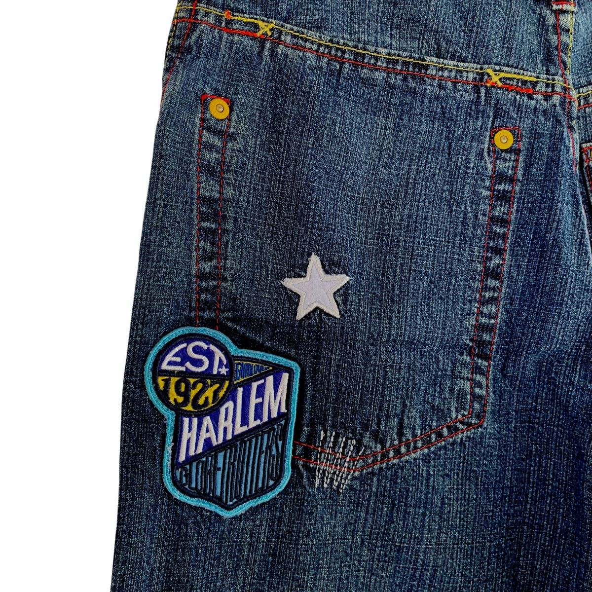 Fubu × Harlem Globetrotters Fubu X Harlem Globtrotters Patches Denim Pant Size US 28 / EU 44 - 10 Thumbnail
