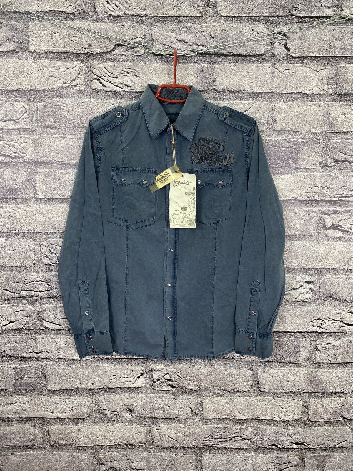 Von Dutch Vintage new shirt button ups up Von Dutch y2k polo luxury Size US M / EU 48-50 / 2 - 1 Thumbnail