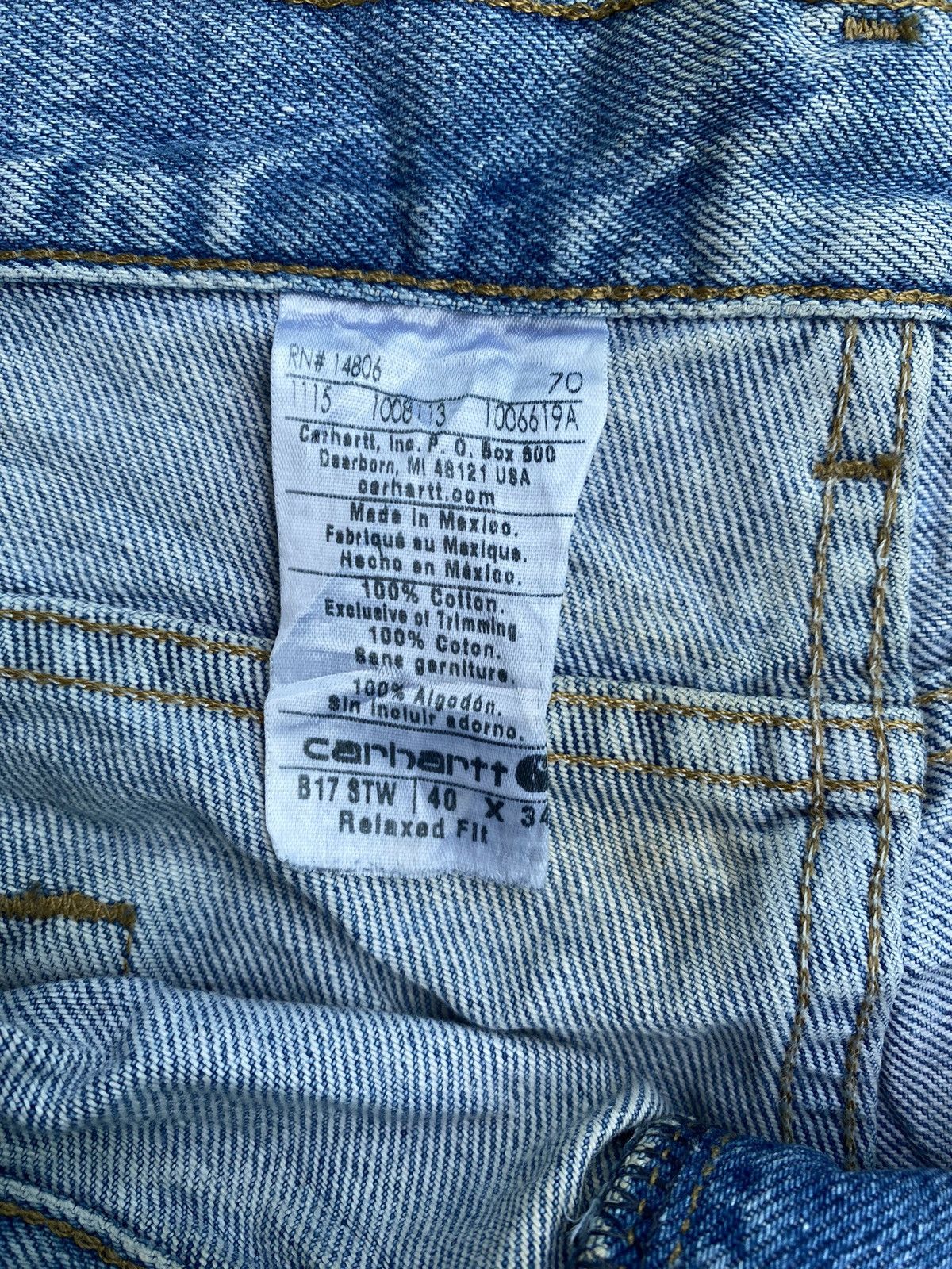 Carhartt 💥Vintage Carhartt Relaxed Fit Distressed Denim Size US 39 - 10 Thumbnail