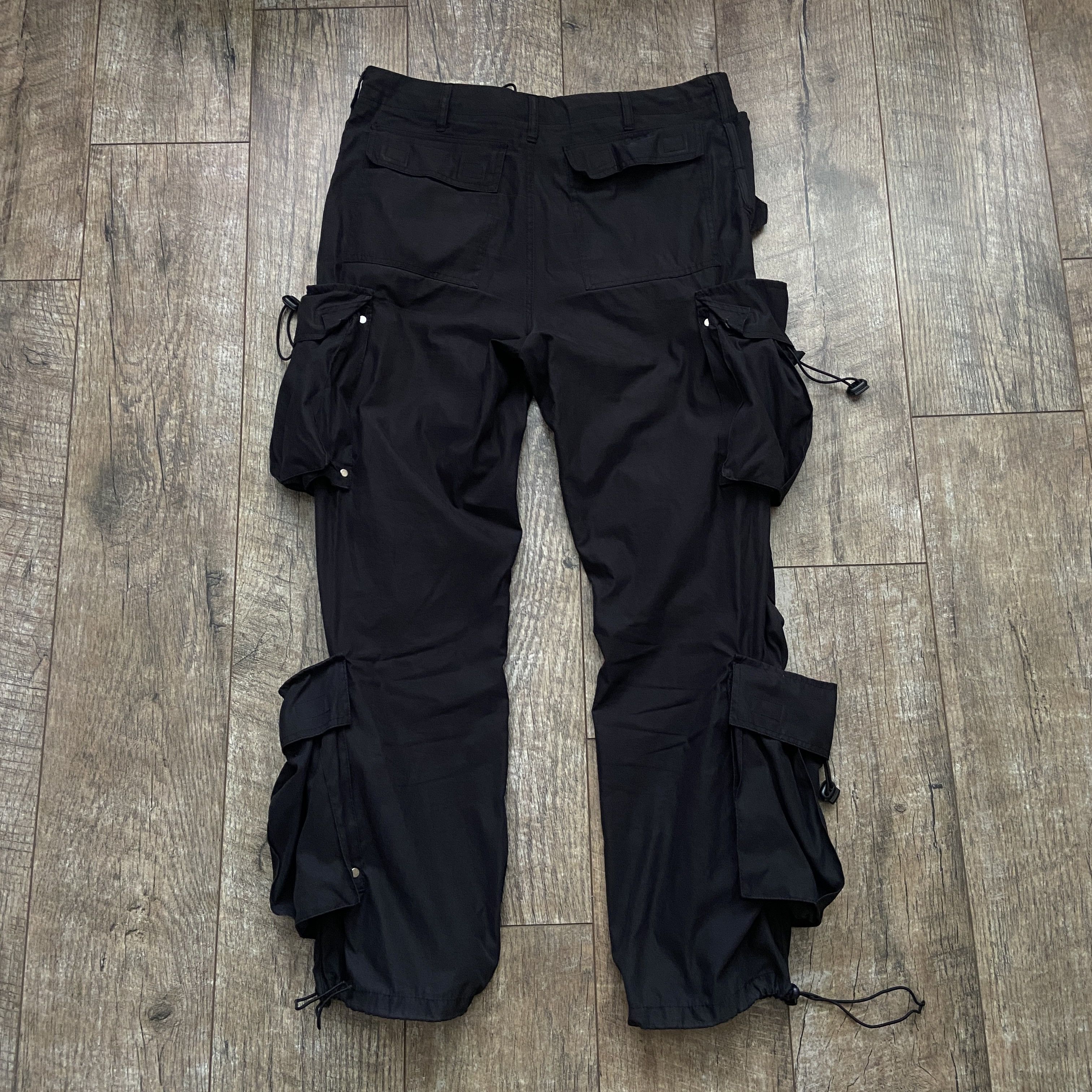 Vintage Topman Multi Pocket Utility Bondage Parachute Pants Size US 36 / EU 52 - 11 Thumbnail
