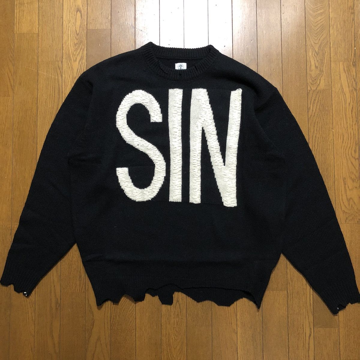 Image of Readymade x Saint Michael Sin Knit Sweater in Black, Men's (Size Small)