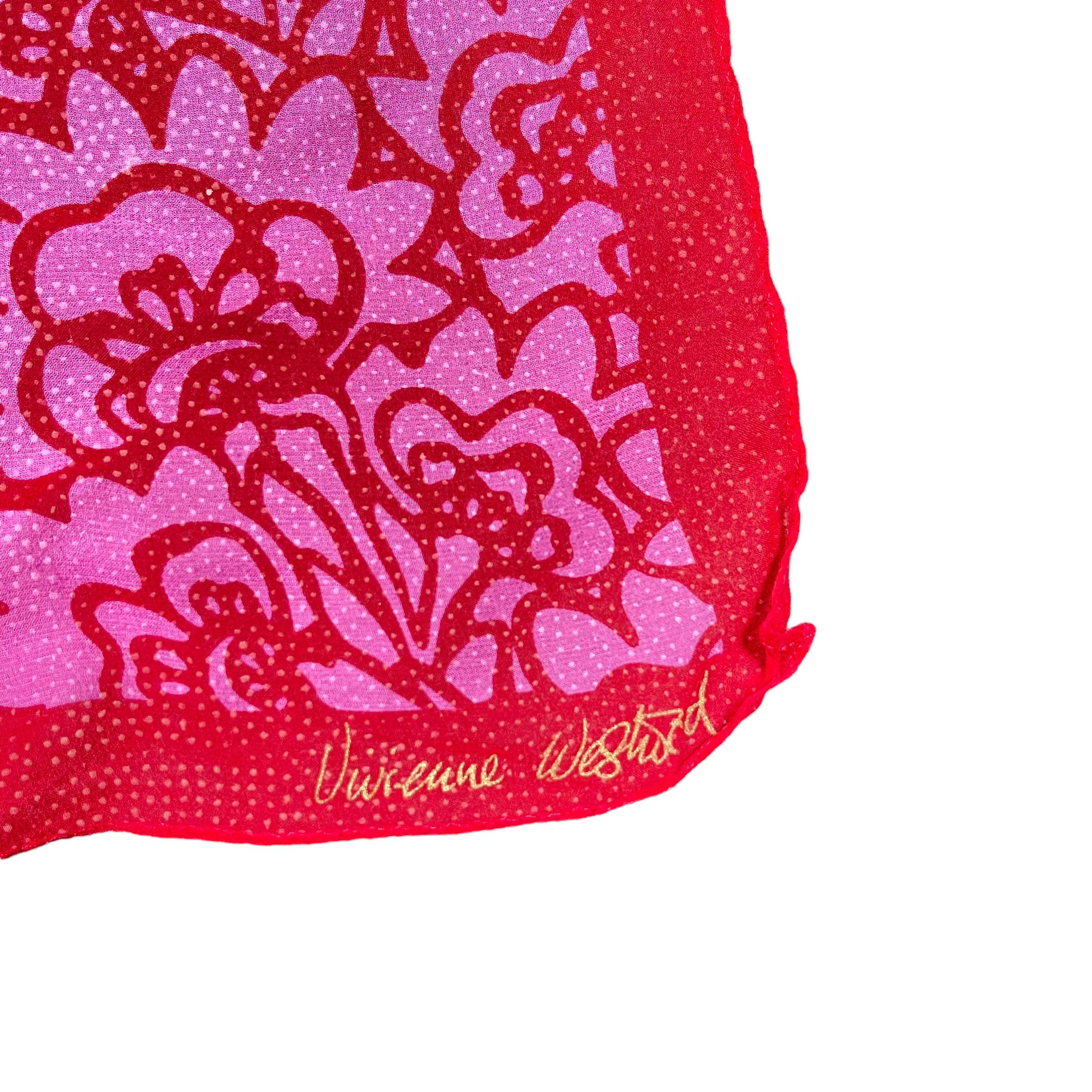 Vivienne Westwood Vivienne Westwood Floral Silk Abstract Scarf Handkerchief Size ONE SIZE - 3 Thumbnail