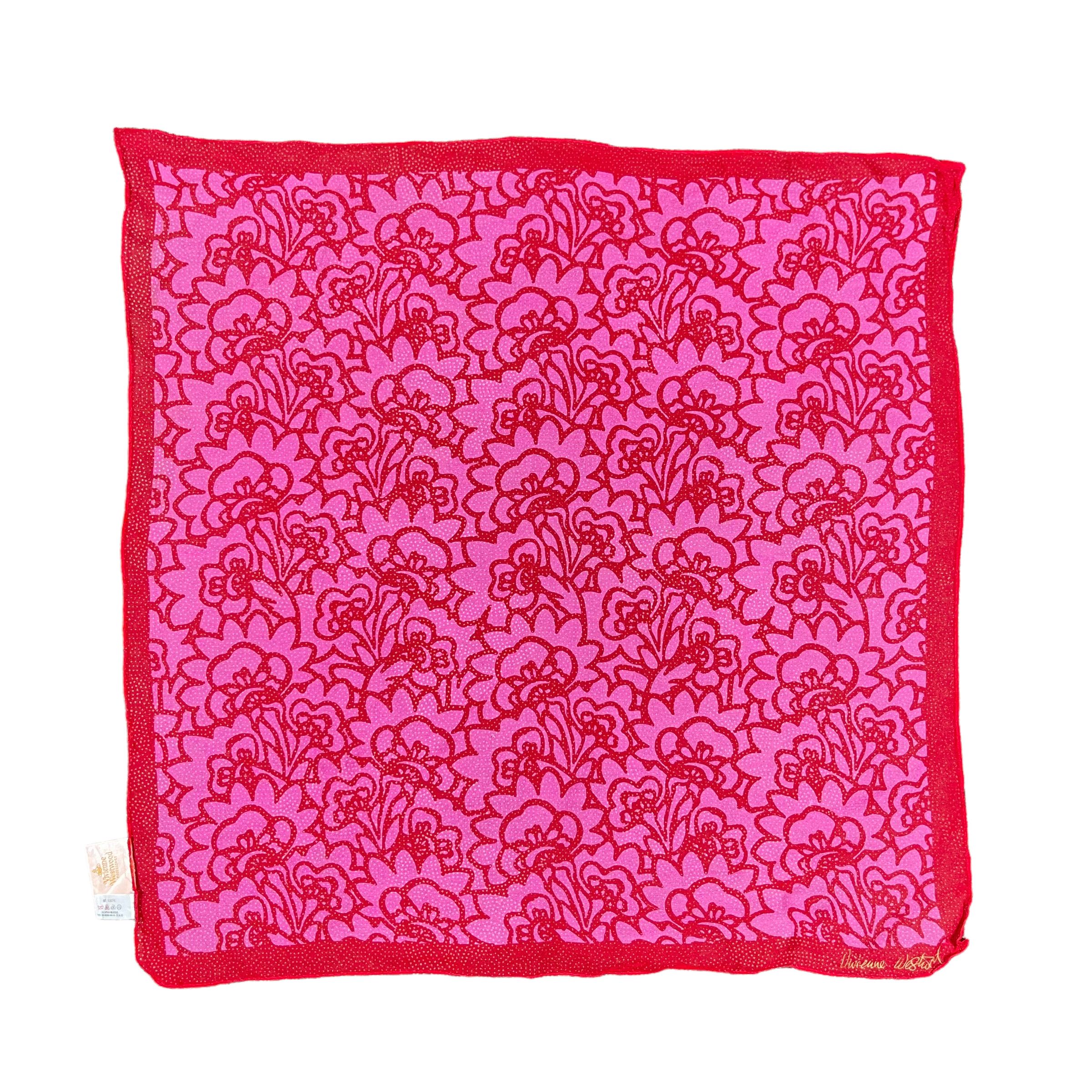 Vivienne Westwood Vivienne Westwood Floral Silk Abstract Scarf Handkerchief Size ONE SIZE - 1 Thumbnail