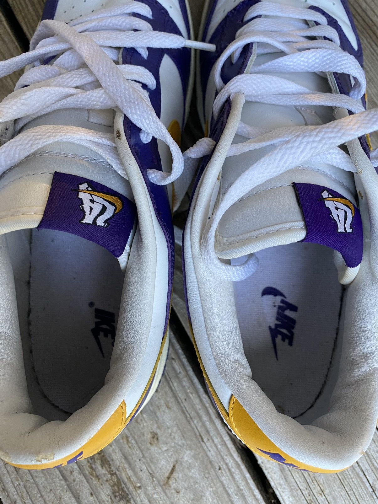 Nike Vintage Y2K Nike Dunk Low NBA LA Lakers Sneakers Size US 10 / EU 43 - 8 Thumbnail