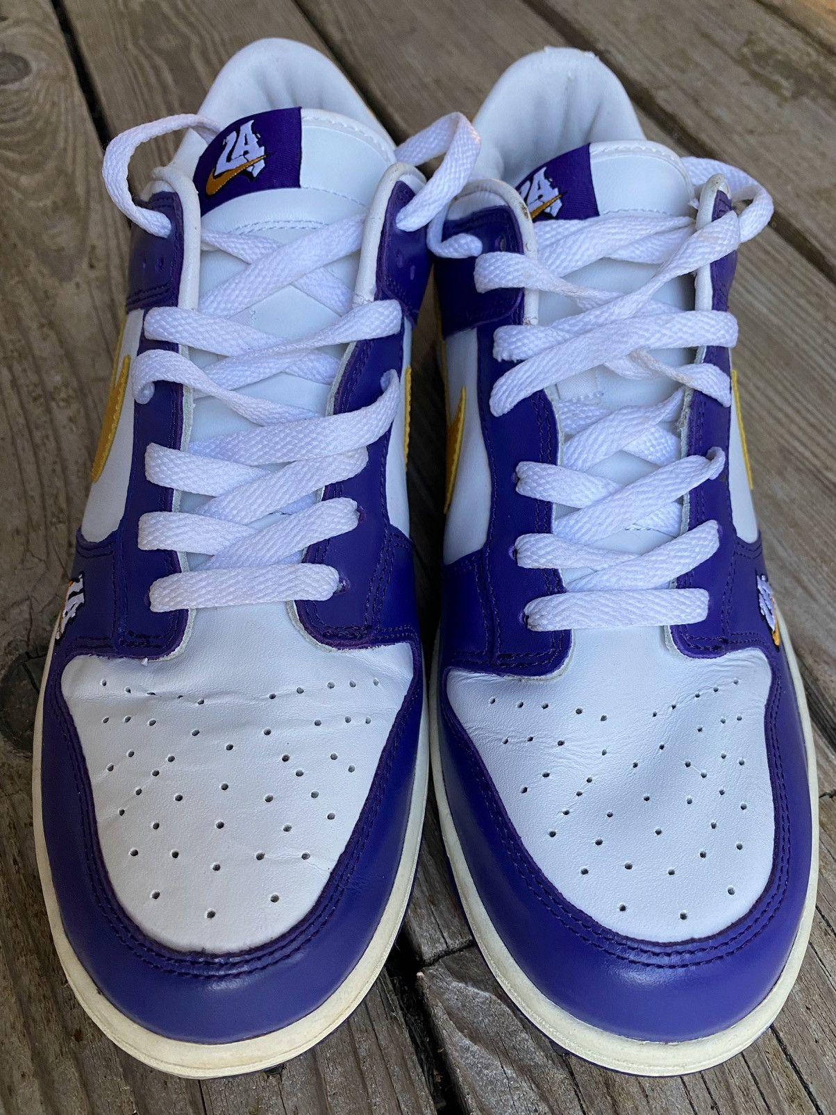 Nike Vintage Y2K Nike Dunk Low NBA LA Lakers Sneakers Size US 10 / EU 43 - 5 Thumbnail