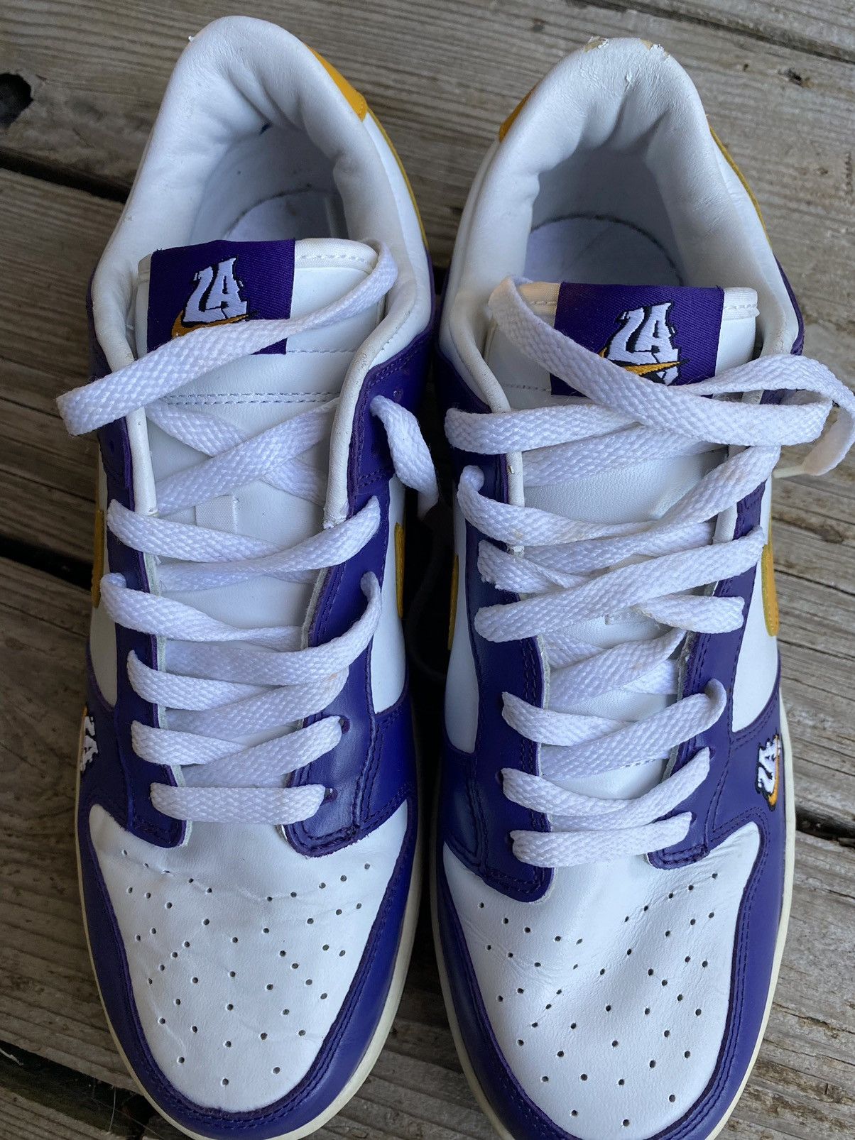 Nike Vintage Y2K Nike Dunk Low NBA LA Lakers Sneakers Size US 10 / EU 43 - 9 Thumbnail