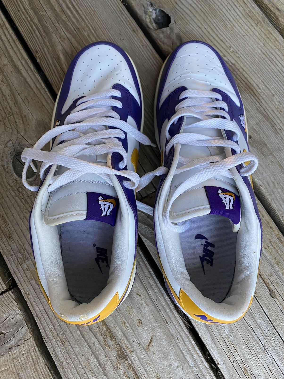 Nike Vintage Y2K Nike Dunk Low NBA LA Lakers Sneakers Size US 10 / EU 43 - 7 Thumbnail