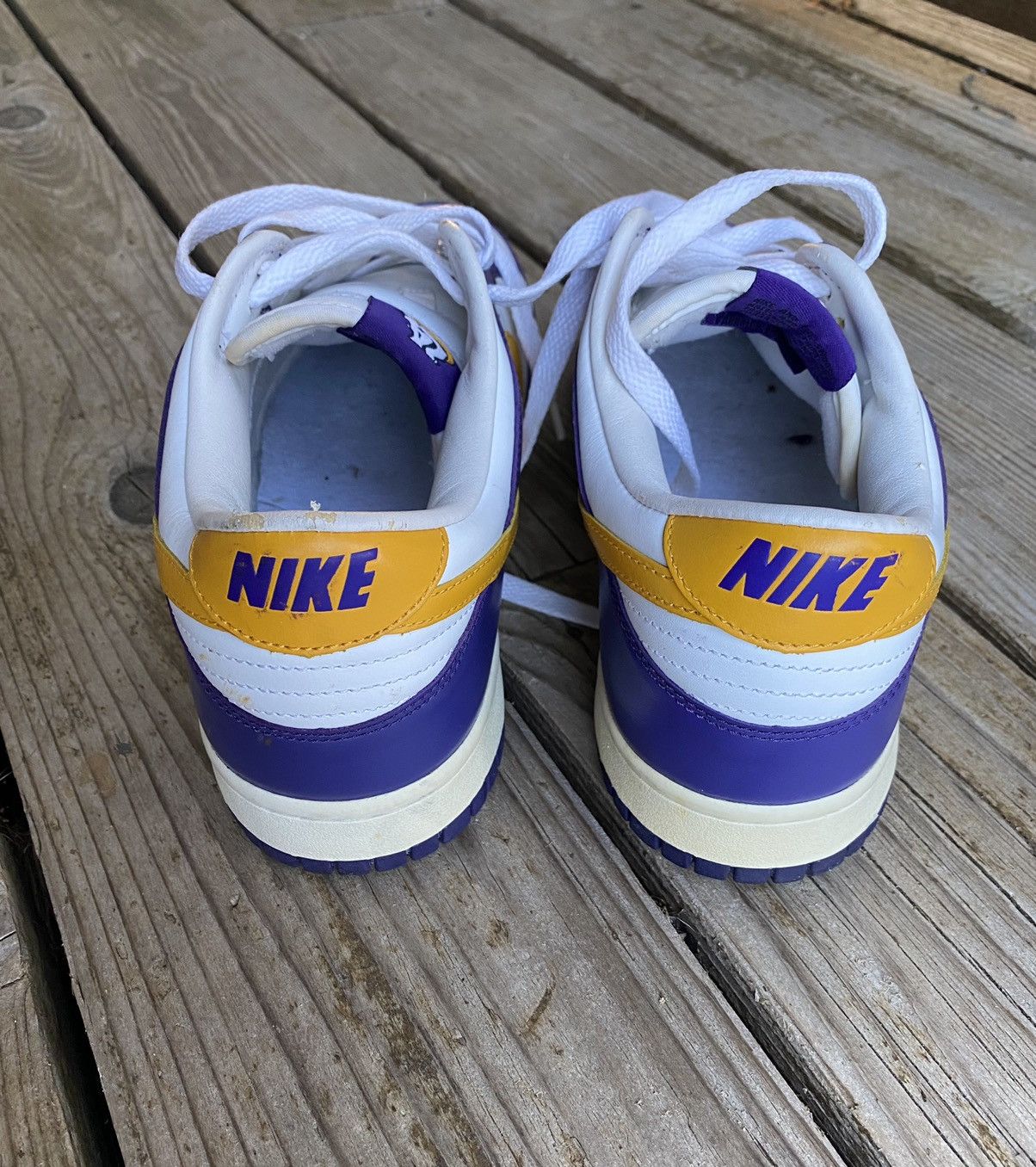 Nike Vintage Y2K Nike Dunk Low NBA LA Lakers Sneakers Size US 10 / EU 43 - 6 Thumbnail