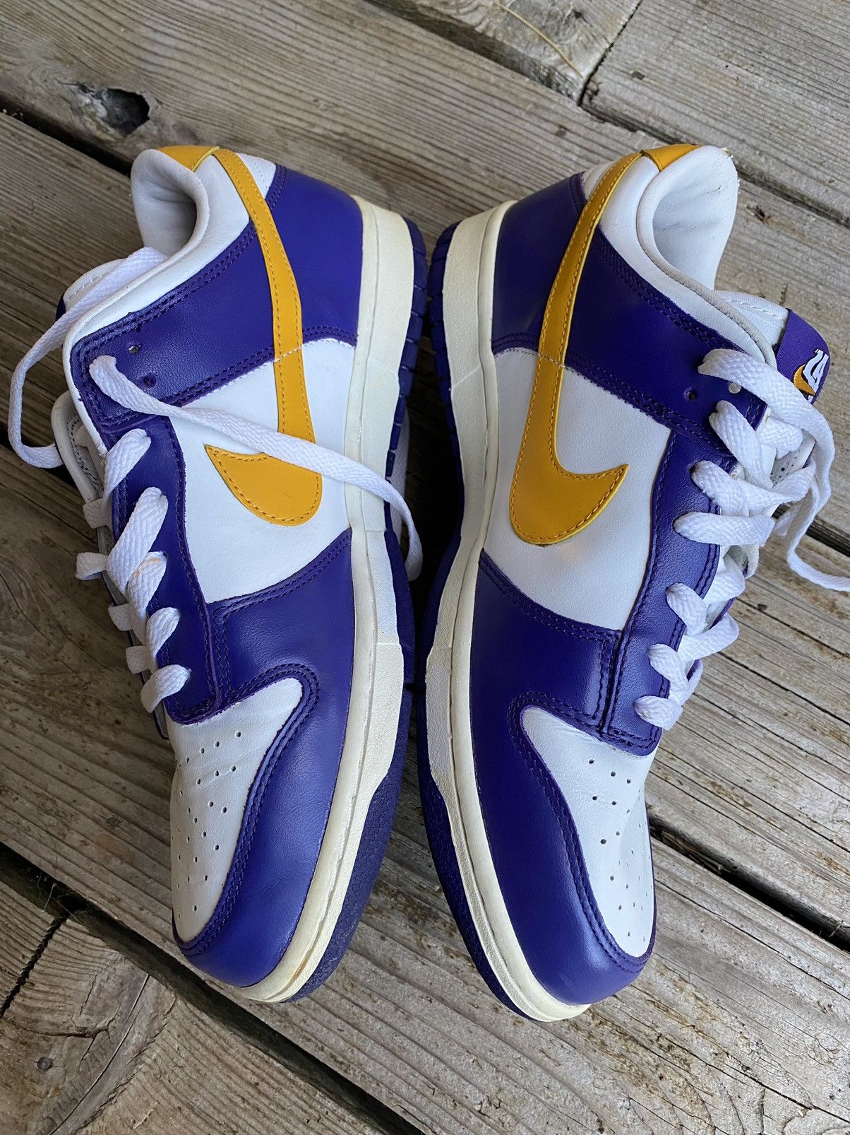 Nike Vintage Y2K Nike Dunk Low NBA LA Lakers Sneakers Size US 10 / EU 43 - 13 Thumbnail
