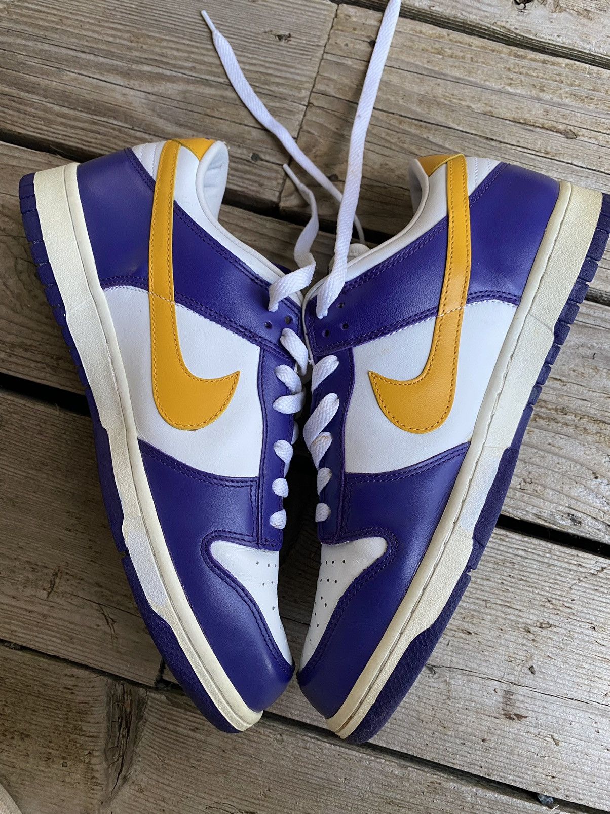 Nike Vintage Y2K Nike Dunk Low NBA LA Lakers Sneakers Size US 10 / EU 43 - 14 Thumbnail