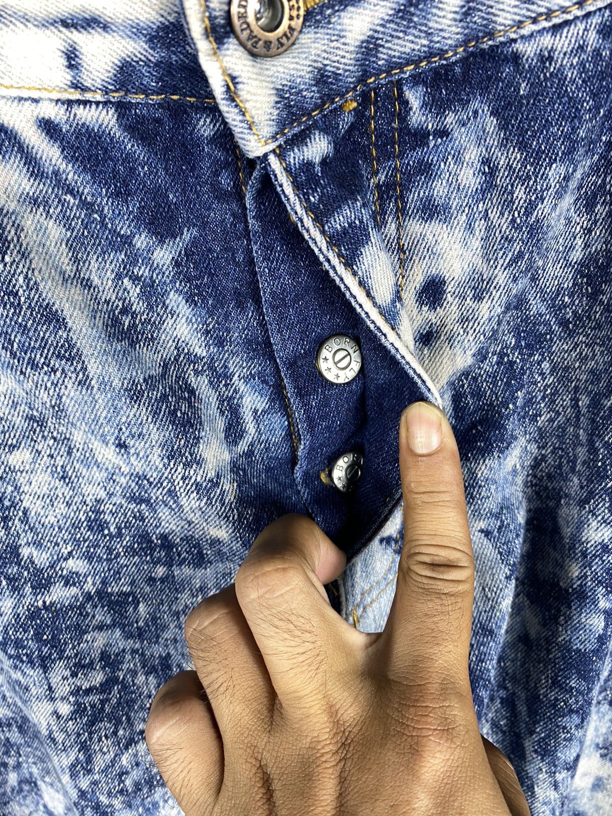 Japanese Brand × Jean × Vintage Vintage Born Fly Stone Washed Denim Jeans Size US 43 - 7 Thumbnail